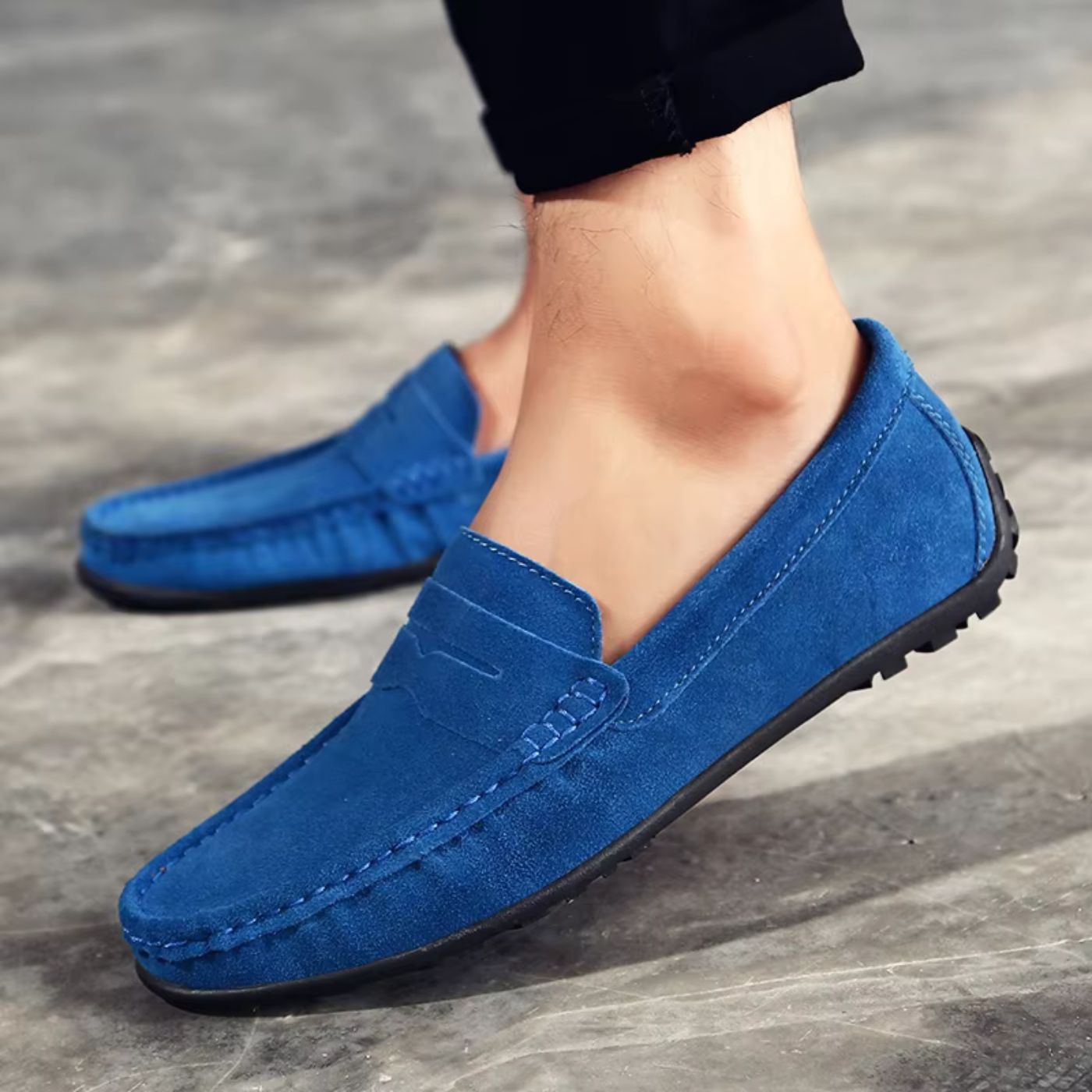 Marcus - Men's Slip-On Penny Loafers with Round Toe