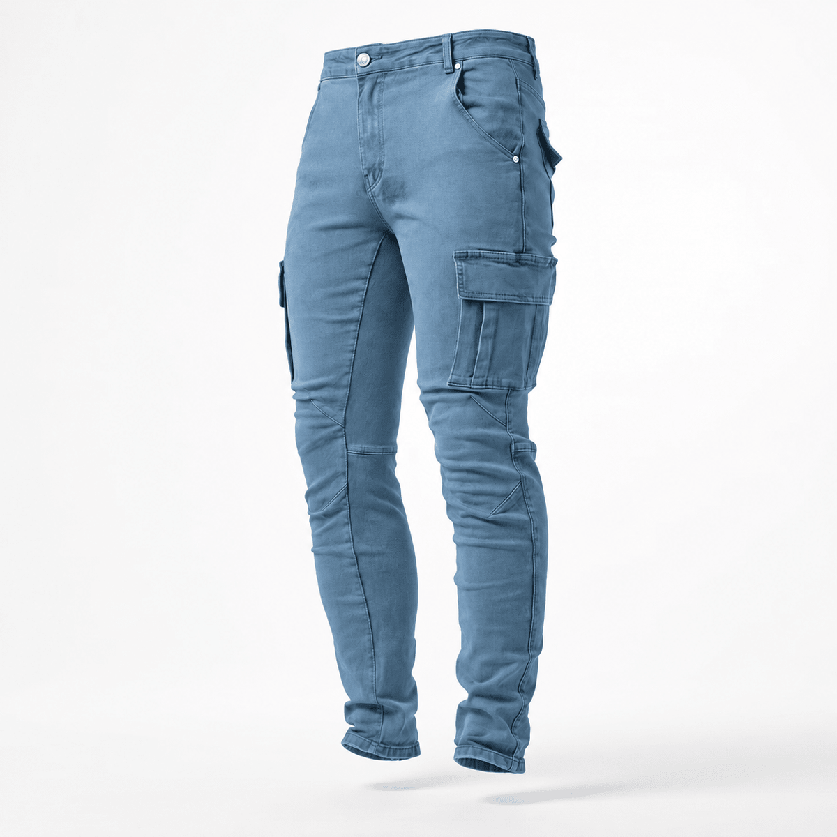 Marcus - Men's Slim Fit Denim Jeans with Multiple Pockets - Jeans - Light Blue - Davies & Cooper