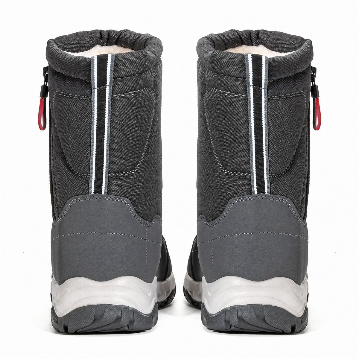 Marcus - Men's Waterproof Non-Slip Snow Boots with Side Zip Closure - Boots - Dark Grey - Davies & Cooper