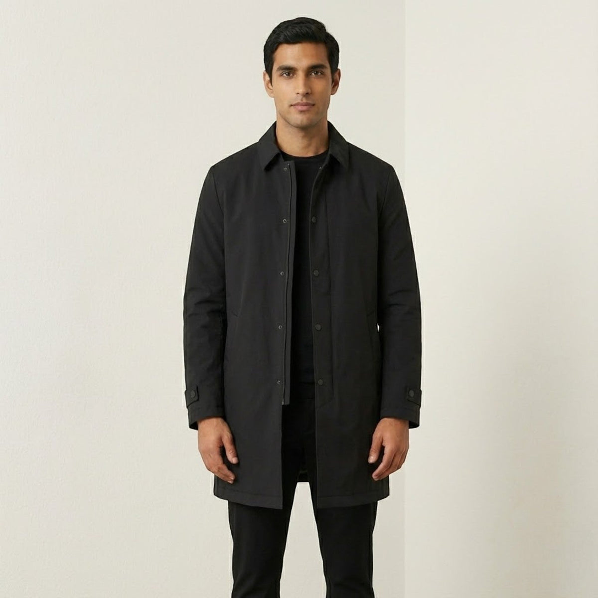 Nero – Men's Winter Coat Lined - Winter coat - Black - Davies & Cooper