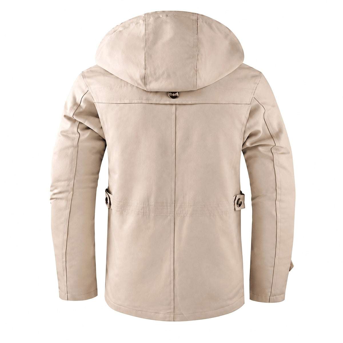 Oliver - Men's Hooded Zip-Up Field Jacket with Multiple Pockets - Parkas - White - Davies & Cooper