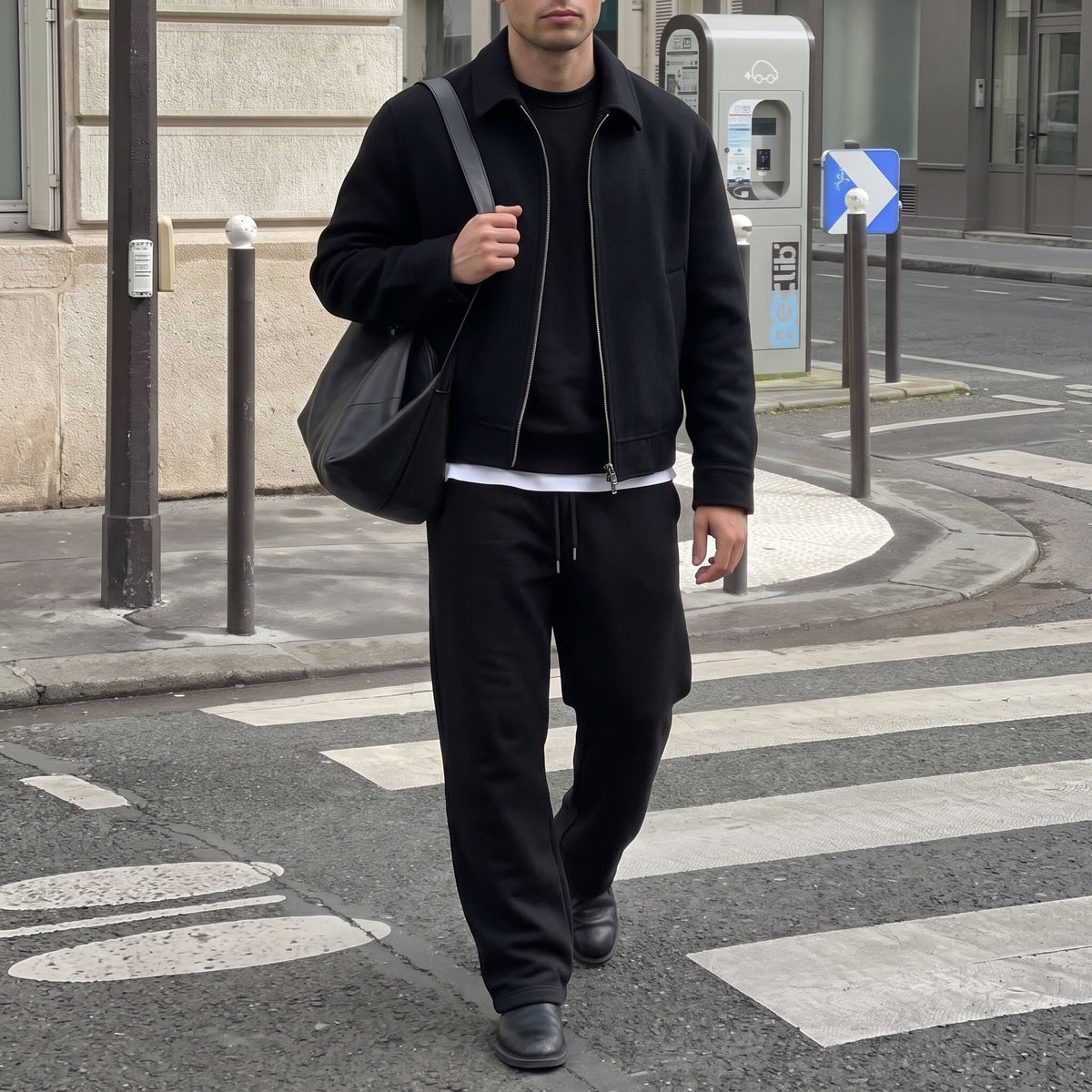 Oliver - Men's Oversized Hooded Jogger Tracksuit Set - Loungewear Sets - Black - Davies & Cooper