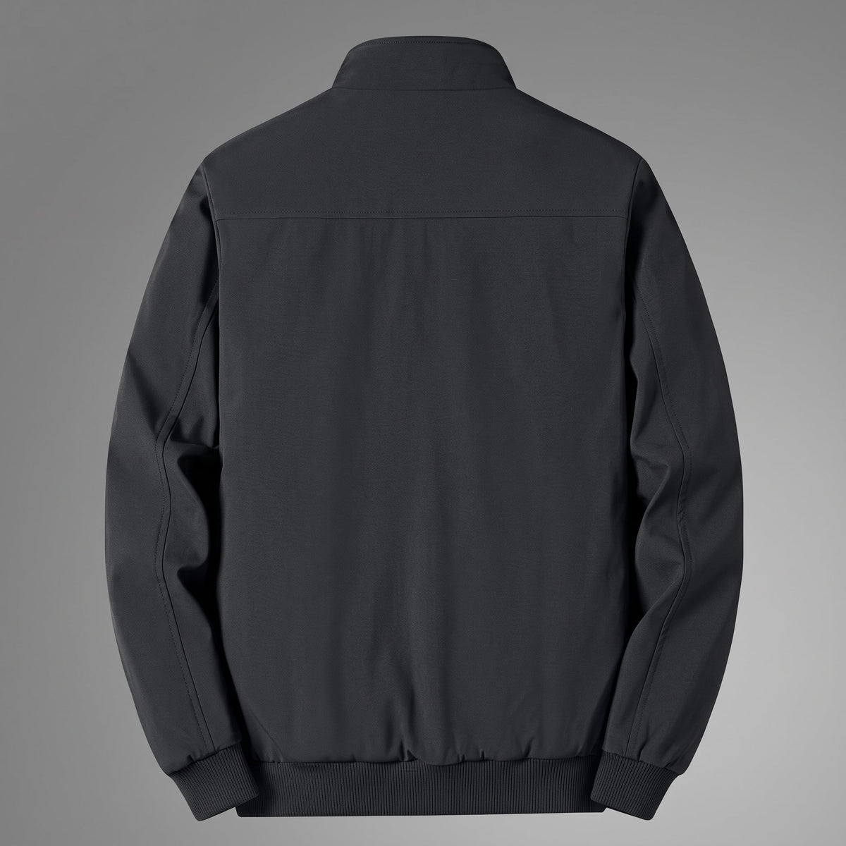Oliver - Men's Quilted Zip-Up Jacket with Stand Collar - Sport Jackets - Black - Davies & Cooper