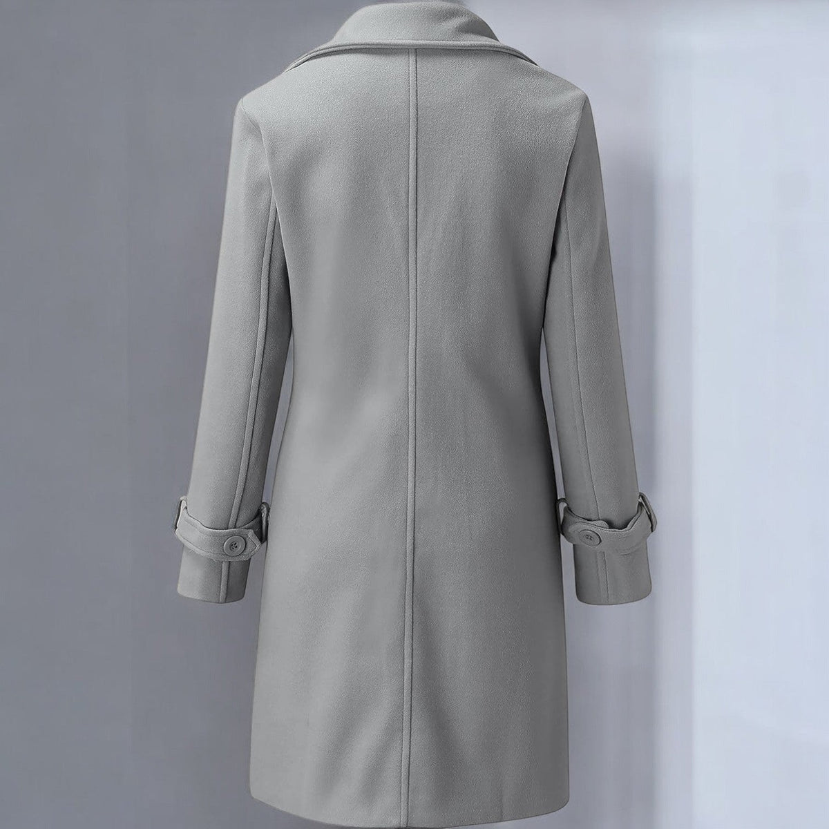 Priya – Women's Coat in Mid-Length with Notched Collar - Coats - Grey - Davies & Cooper