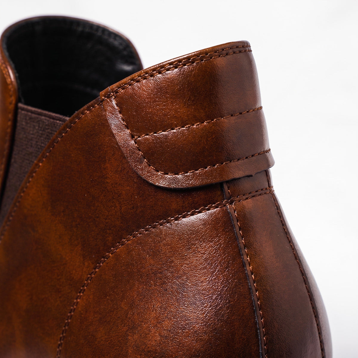 Sebastian - Men's Pointed Toe Chelsea Boots with Elastic Side Panels - Boots - Brown - Davies & Cooper