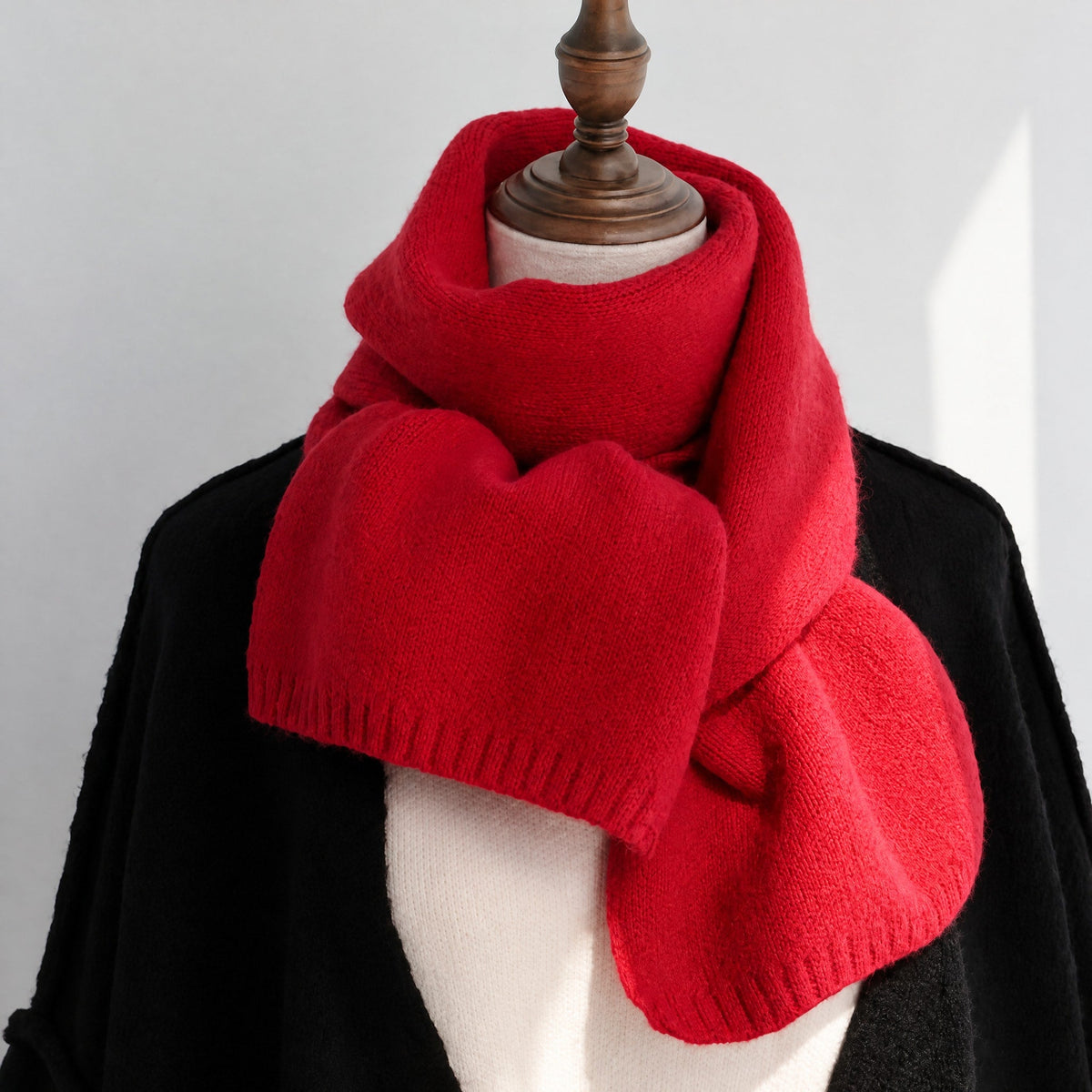 Sophie - Women's Long Knit Winter Scarf with Soft Wrap Style - Scarves & Shawls - Red - Davies & Cooper
