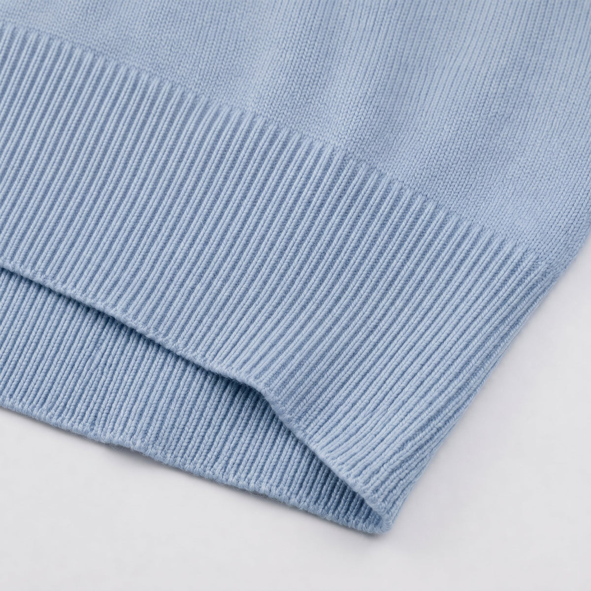 Sophie - Women's Oversized Crewneck Knit Jumper with Ribbed Cuffs - Sweaters - Light Blue - Davies & Cooper