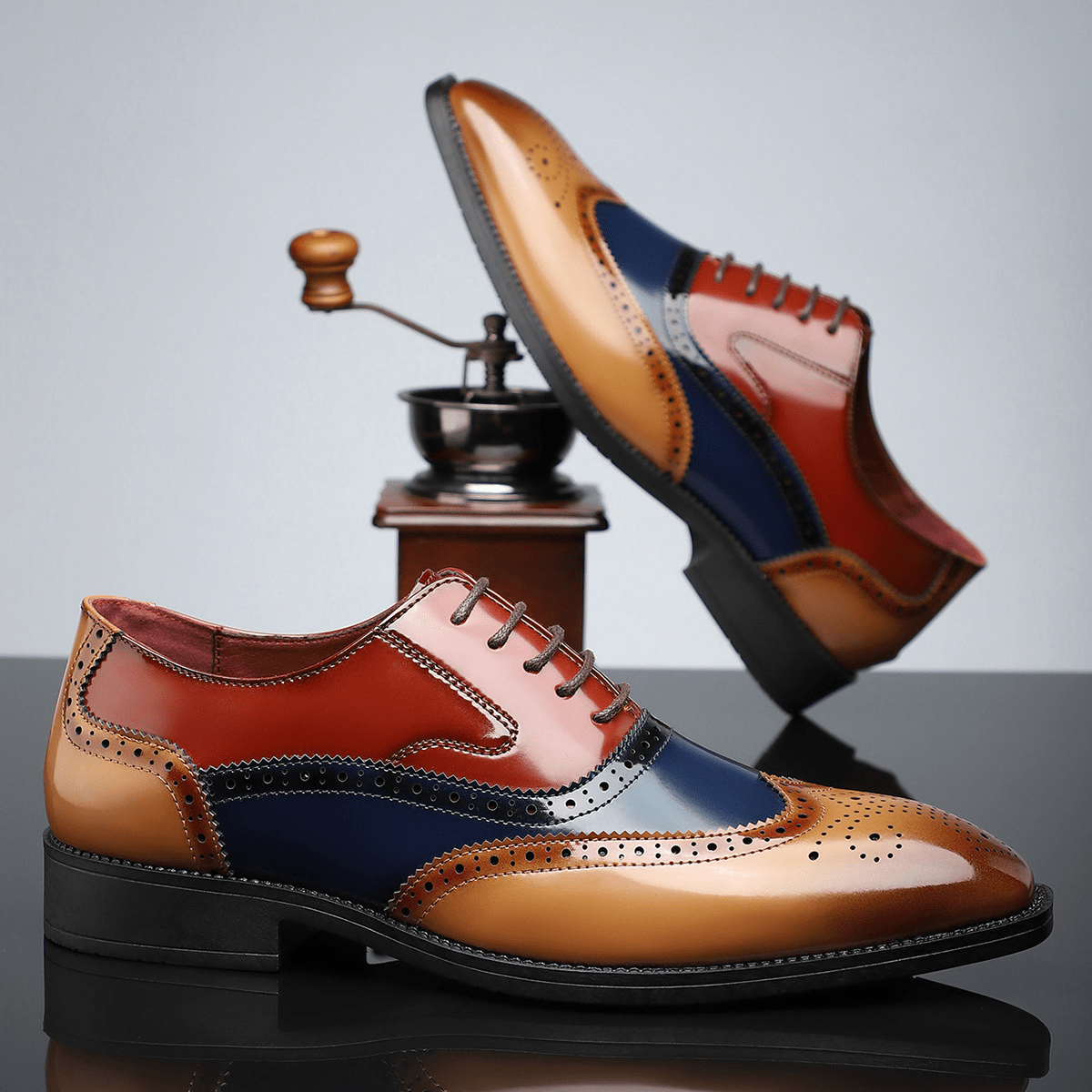 Theodore - Men's Wingtip Brogue Oxford Shoes