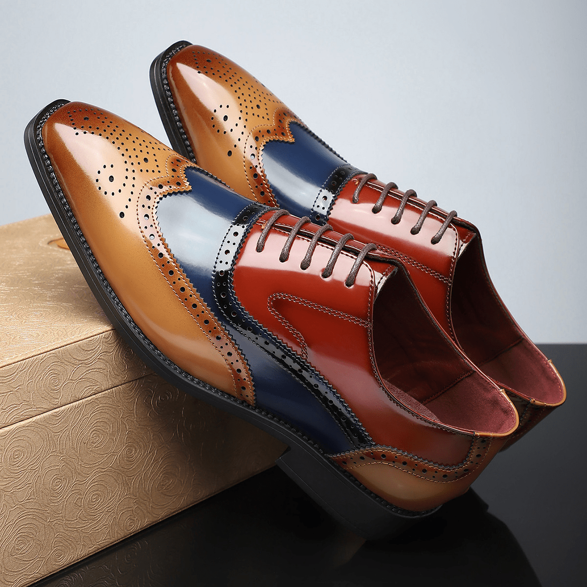 Theodore - Men's Wingtip Brogue Oxford Shoes