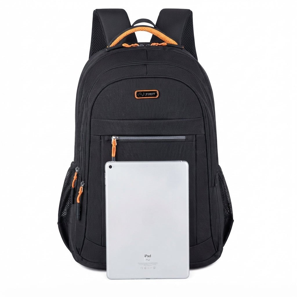William - Men's Water-Resistant Backpack with Side Pockets - Backpacks - Orange - Davies & Cooper
