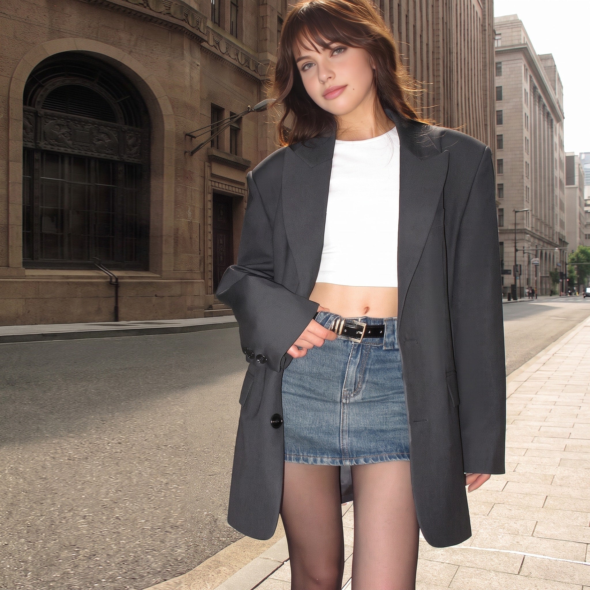 Eleanor - Women's Oversized Tailored Blazer with Notched Lapel