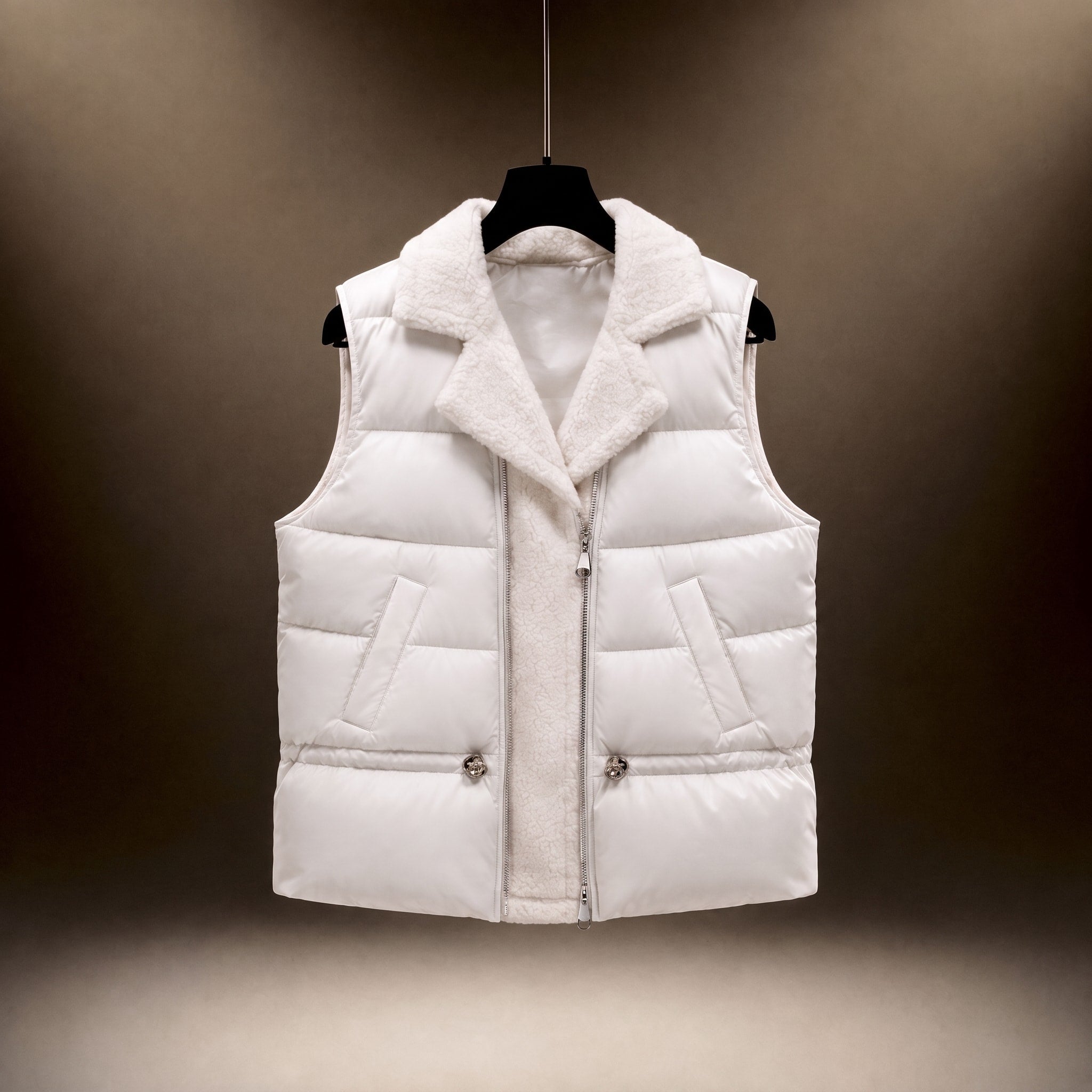 Isabelle - Women's Three-Piece Knit Co-ord Set with Quilted Gilet