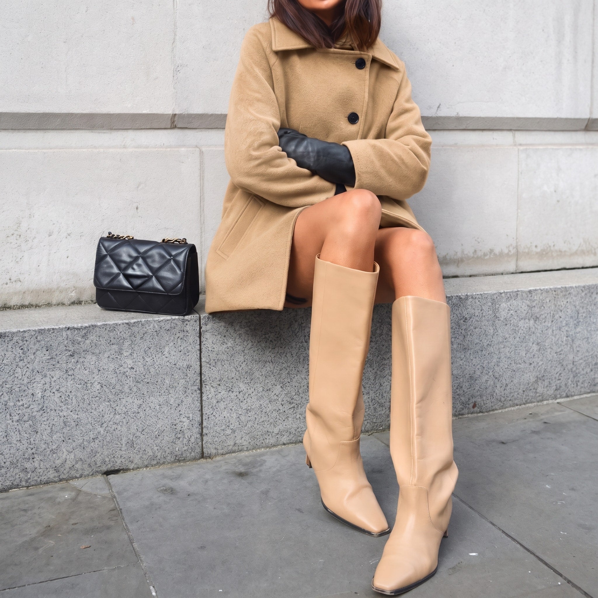 Isla - Women's Oversized Wool-Look Coat with Dropped Shoulder