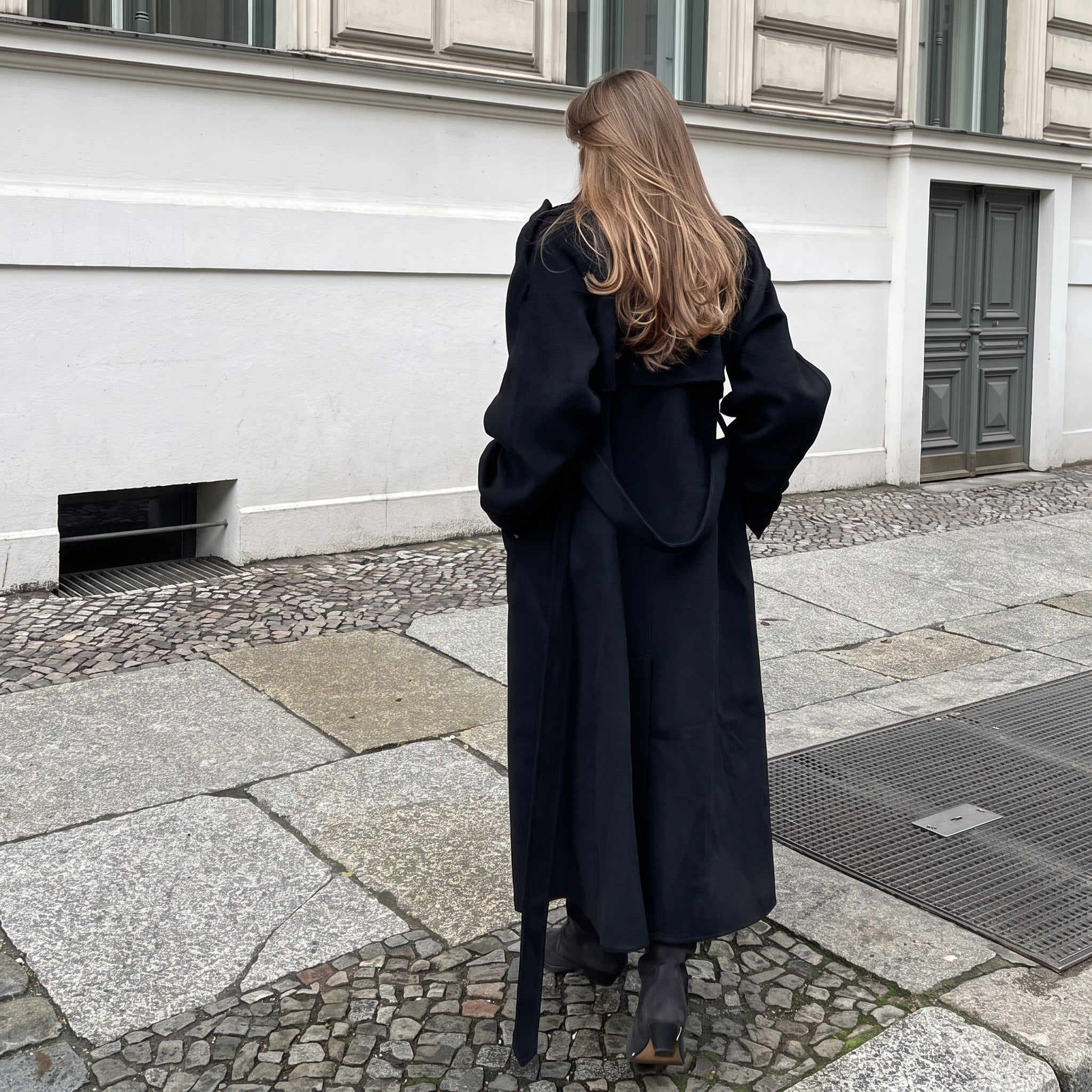 Sophie - Women's Oversized Longline Trench Coat with Belted Waist