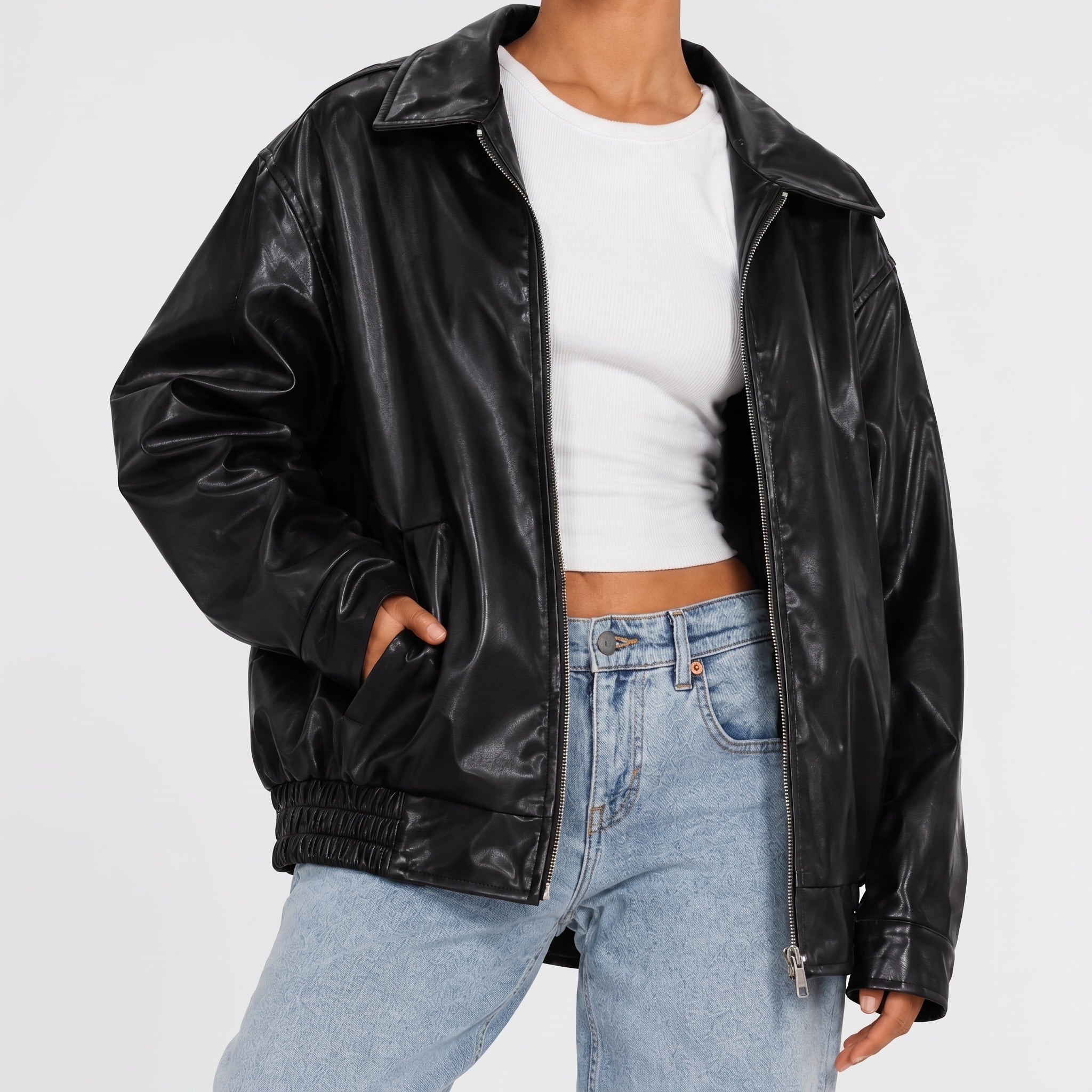 Sophie - Women's Oversized Jacket with Zip Front