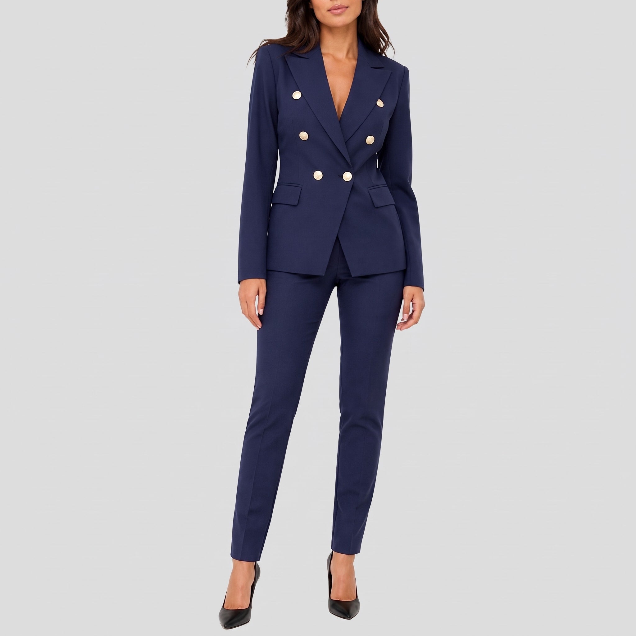Sophia - Women's Tailored Double-Breasted Blazer Trouser Set