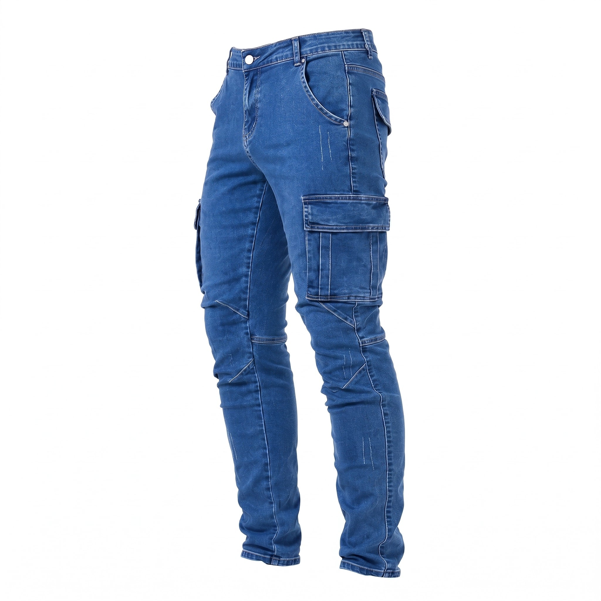Marcus - Men's Slim Fit Denim Jeans with Multiple Pockets