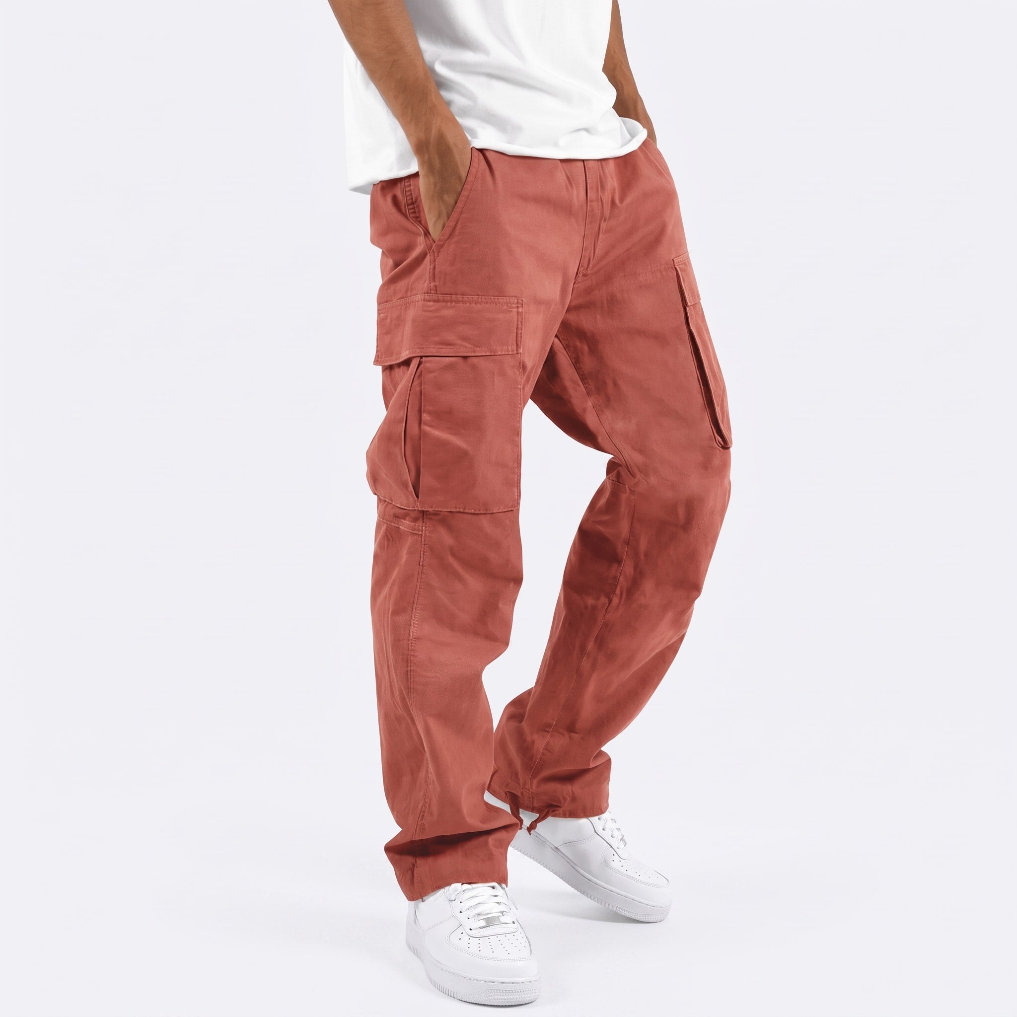 James - Men's Relaxed Fit Cargo Trousers with Multiple Pockets