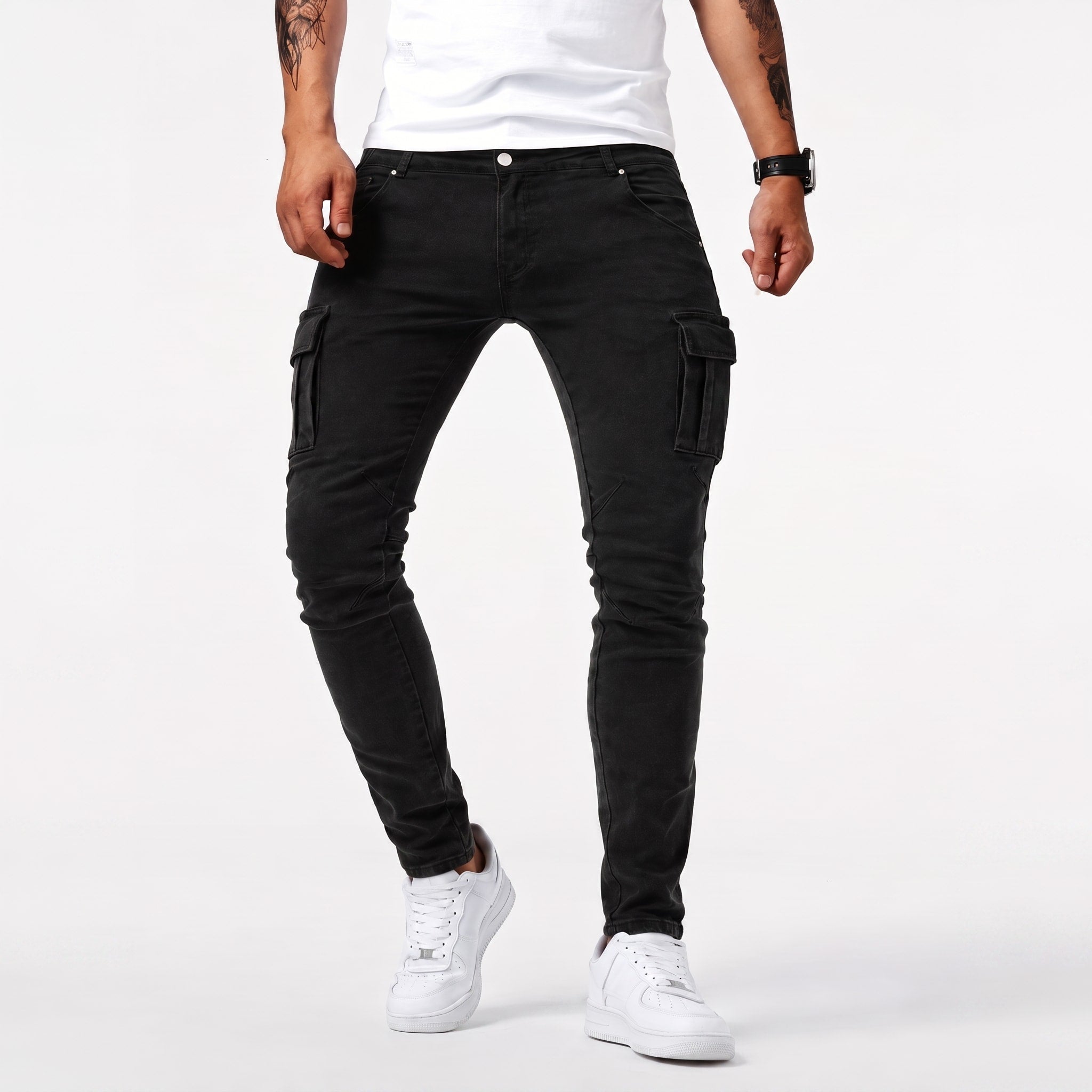 Marcus - Men's Slim Fit Denim Jeans with Multiple Pockets