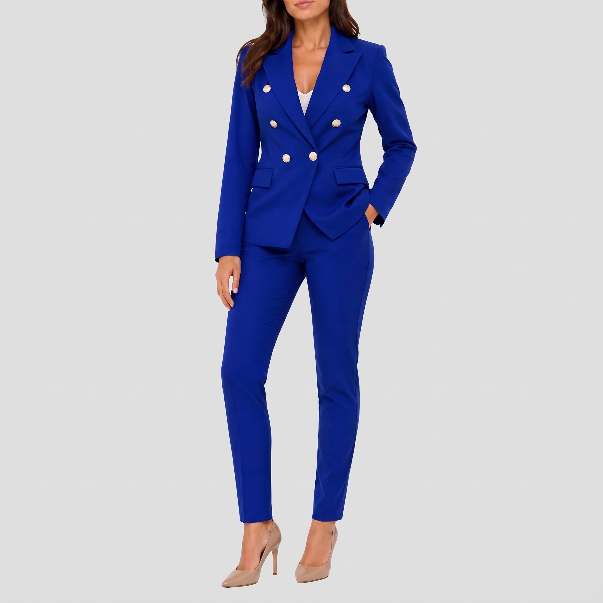 Sophia - Women's Tailored Double-Breasted Blazer Trouser Set