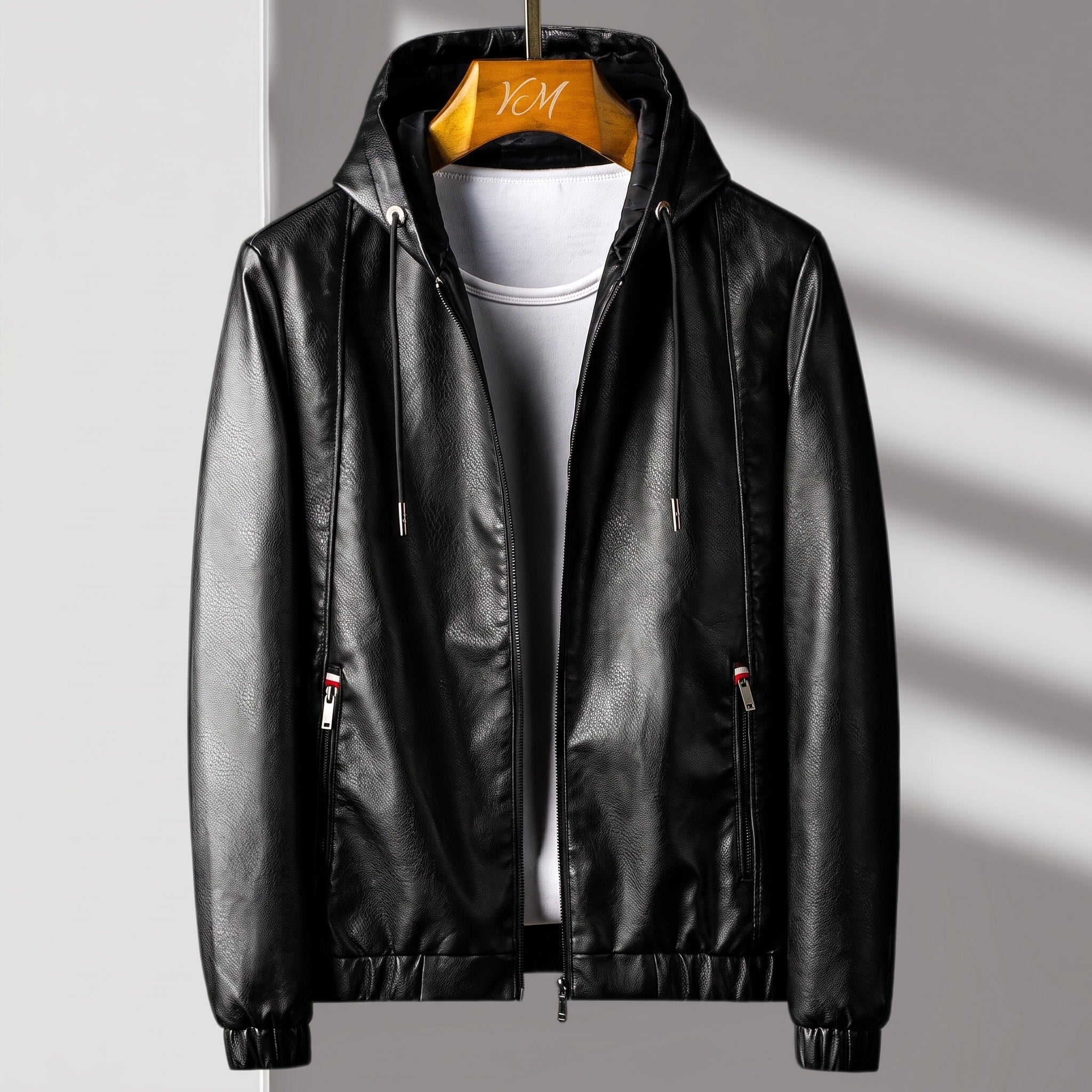 Oliver - Men's Hooded Zip-Up Jacket with Zip Pockets and Drawstring Hood