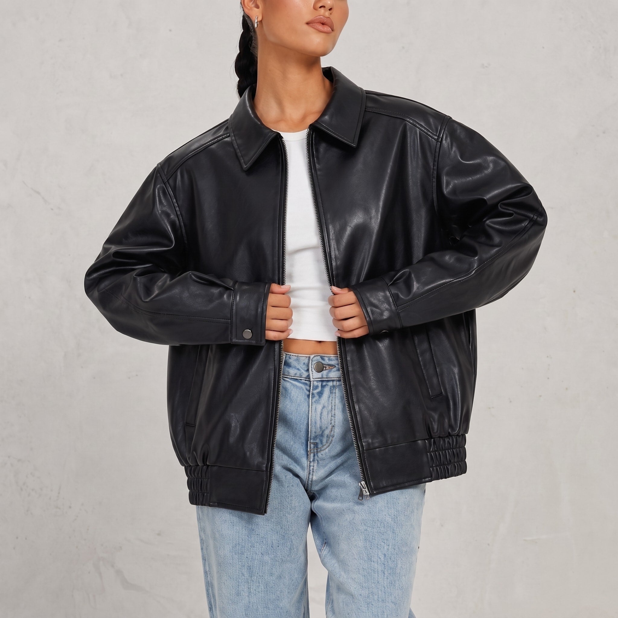 Sophie - Women's Oversized Jacket with Zip Front