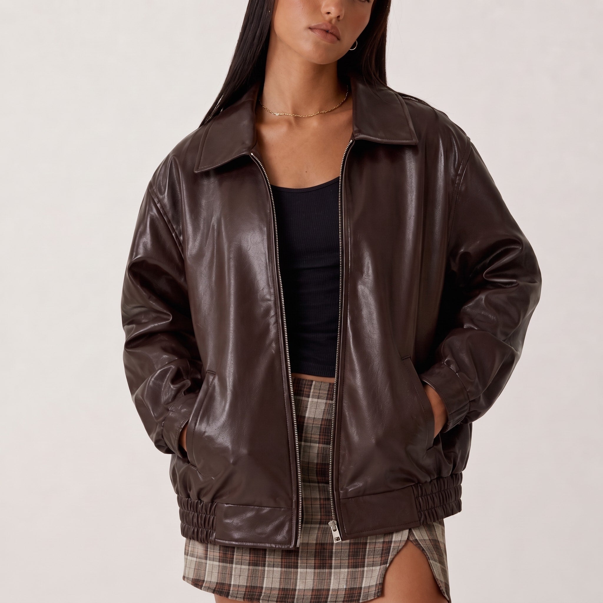 Sophie - Women's Oversized Jacket with Zip Front