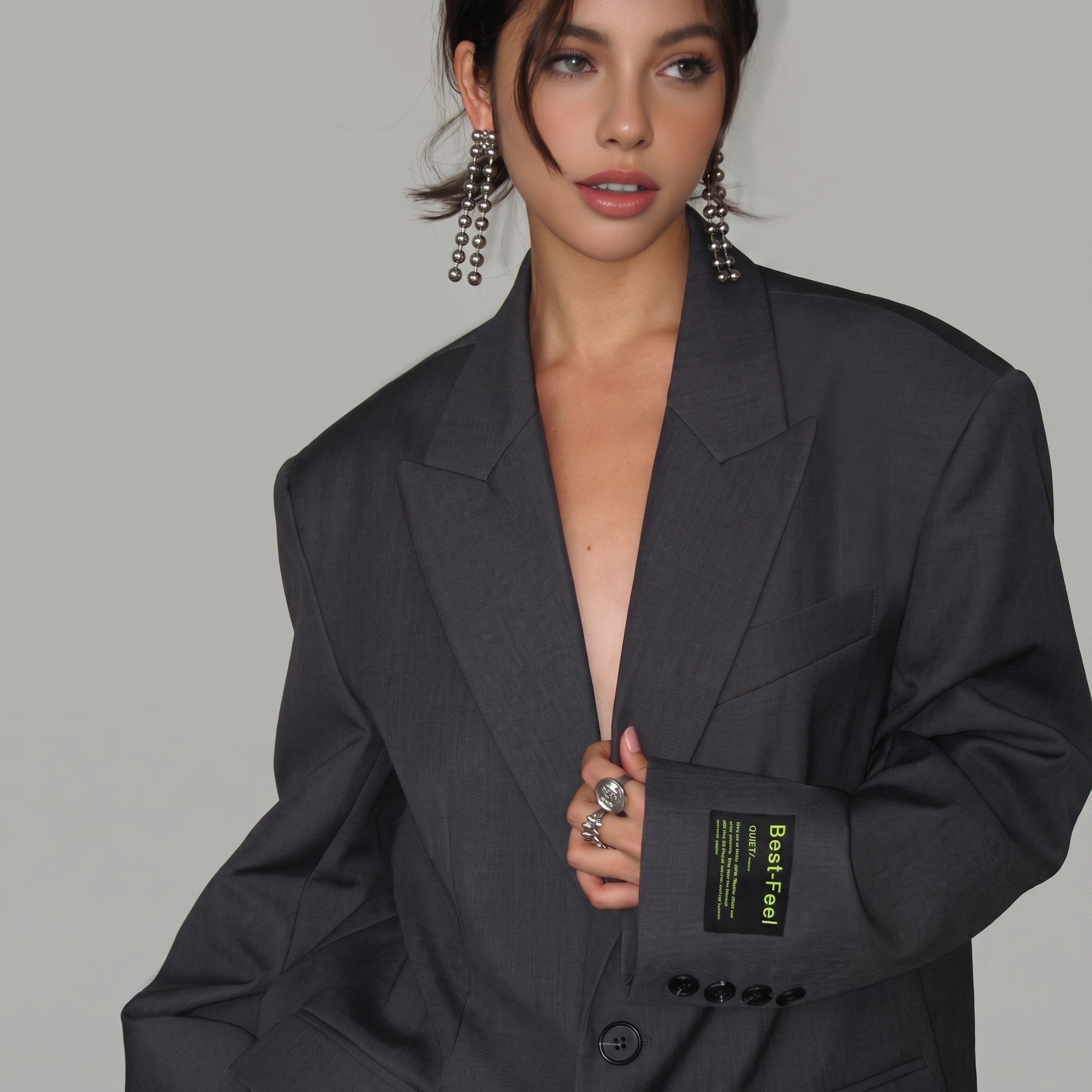 Eleanor - Women's Oversized Tailored Blazer with Notched Lapel