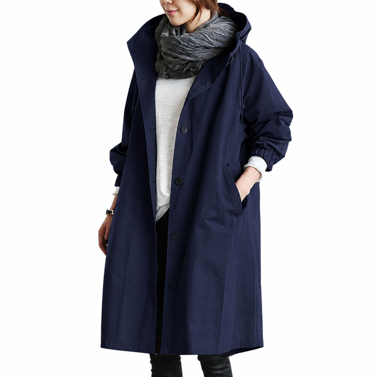 Amelia - Women's Longline Hooded Parka Coat