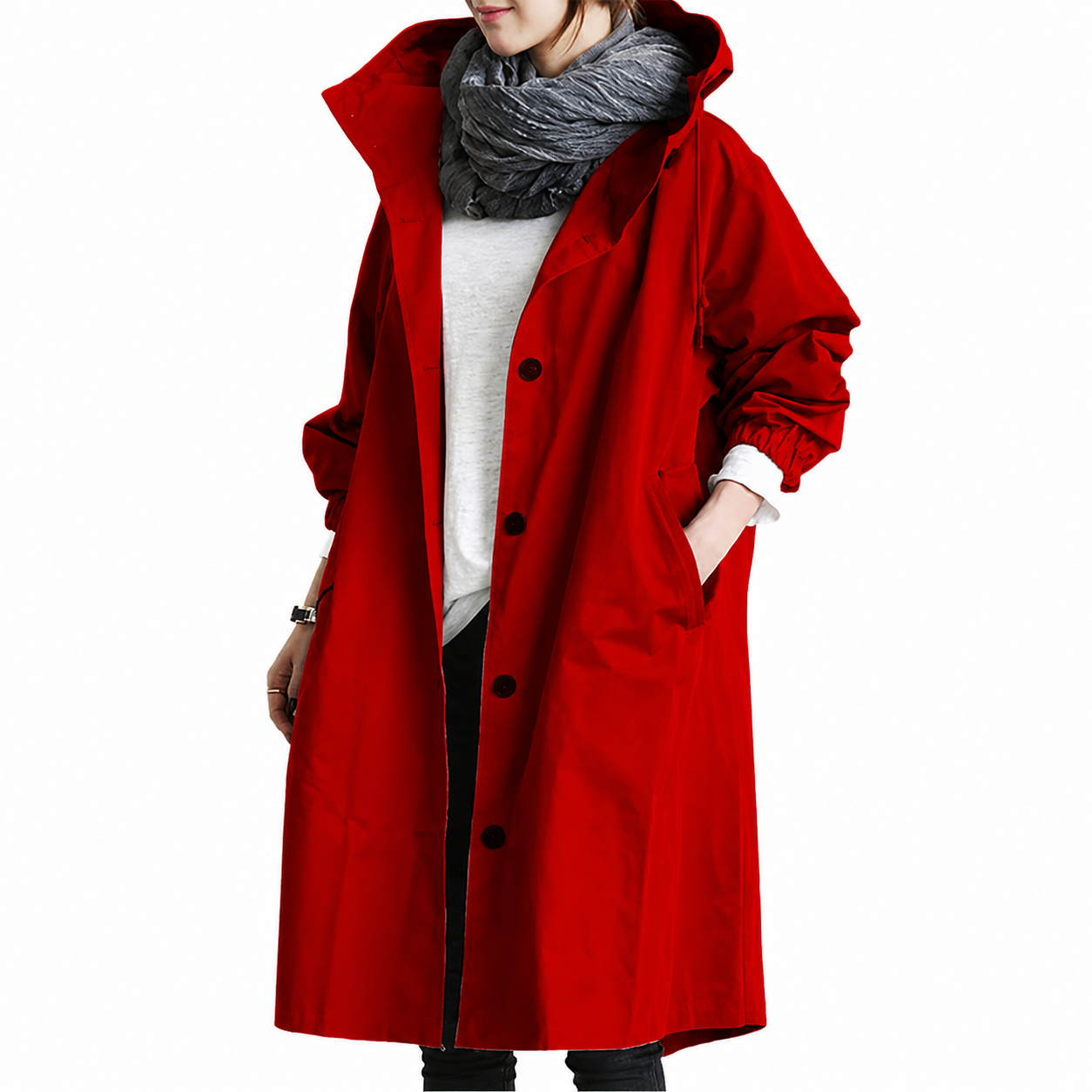 Amelia - Women's Longline Hooded Parka Coat