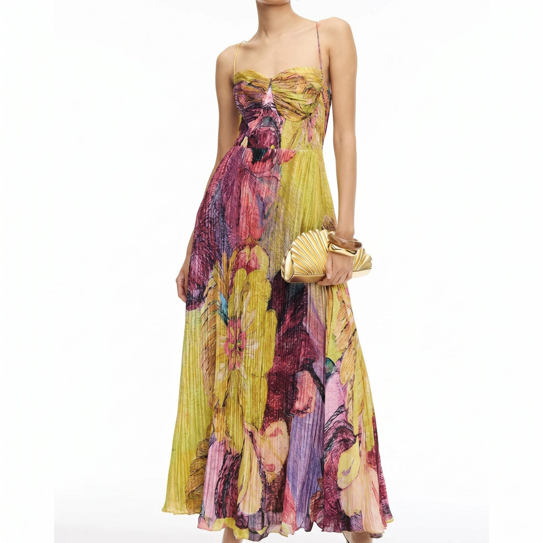 Georgia - Women's Summer Floral Print Maxi Dress