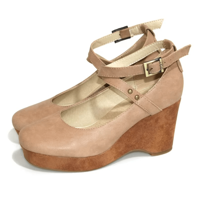 Sophie - Women's Round Toe Wedge Sandal with Ankle Strap