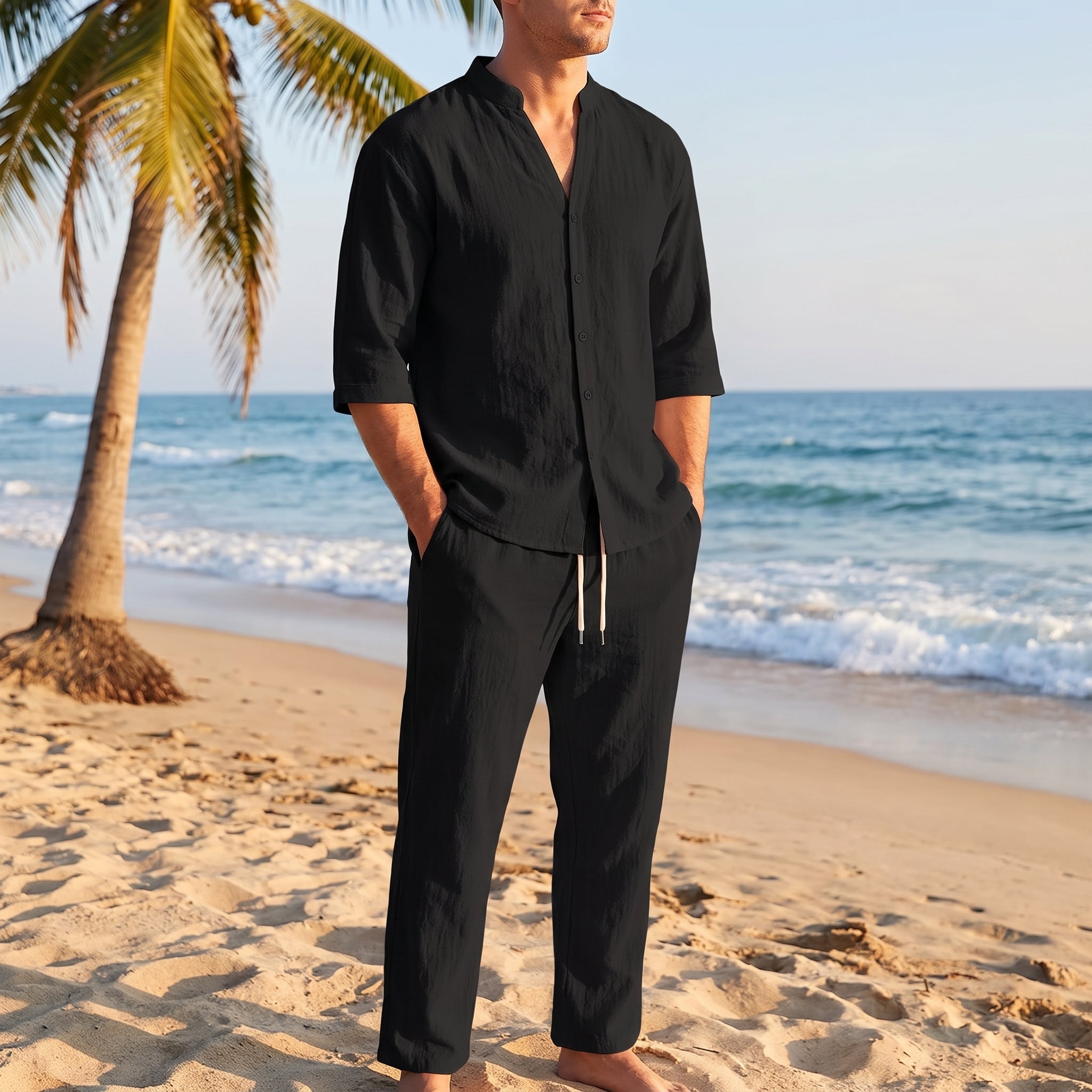 Oliver - Men's  Summer Two-Piece Co-ord Shirt and Trouser Set