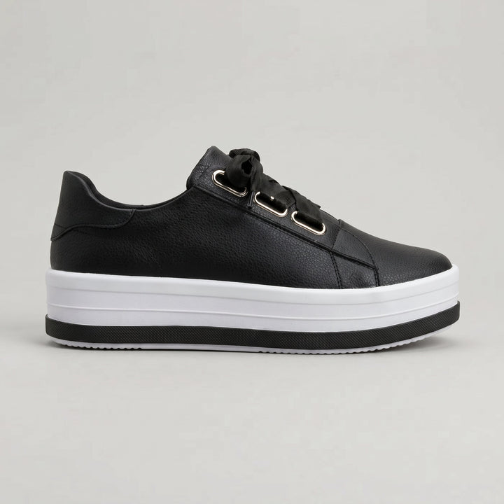 Carina - Women's Ribbon Lace-Up Platform Trainers