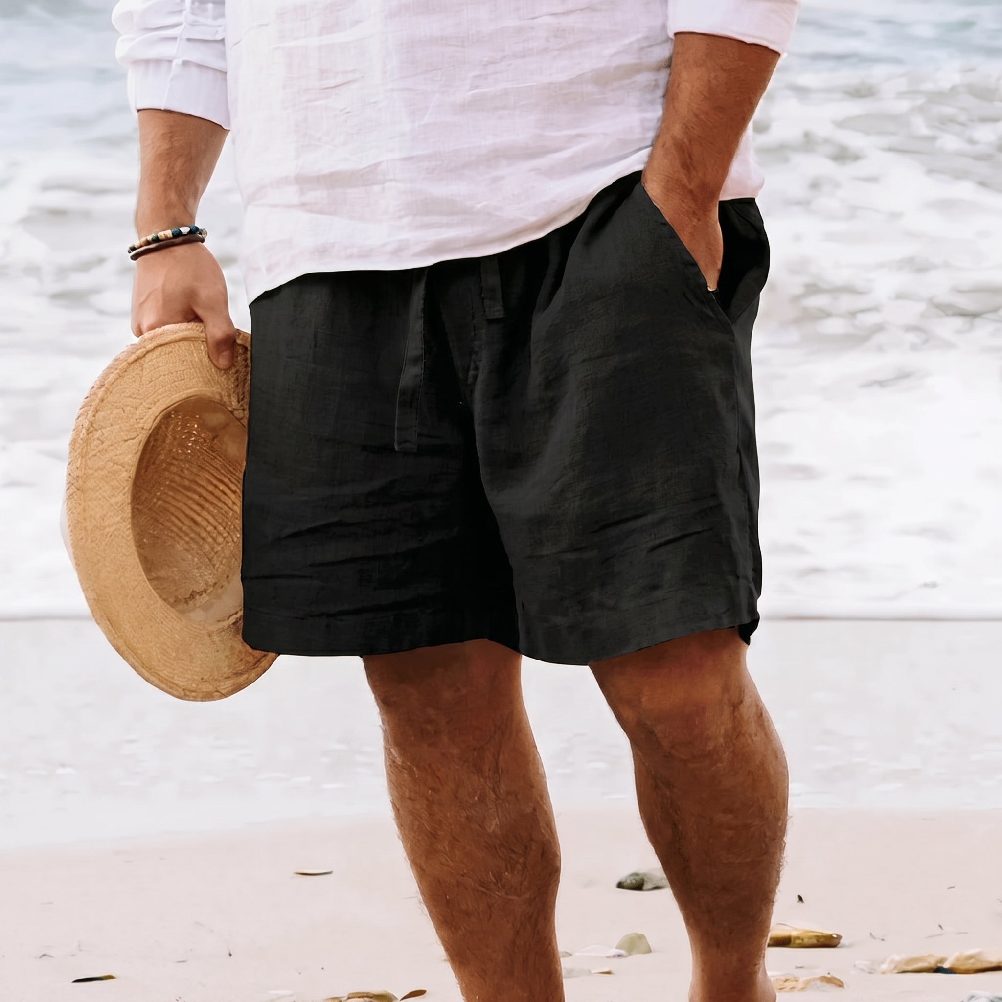 Charlie - Men's Summer Casual Drawstring Shorts with Side Pockets