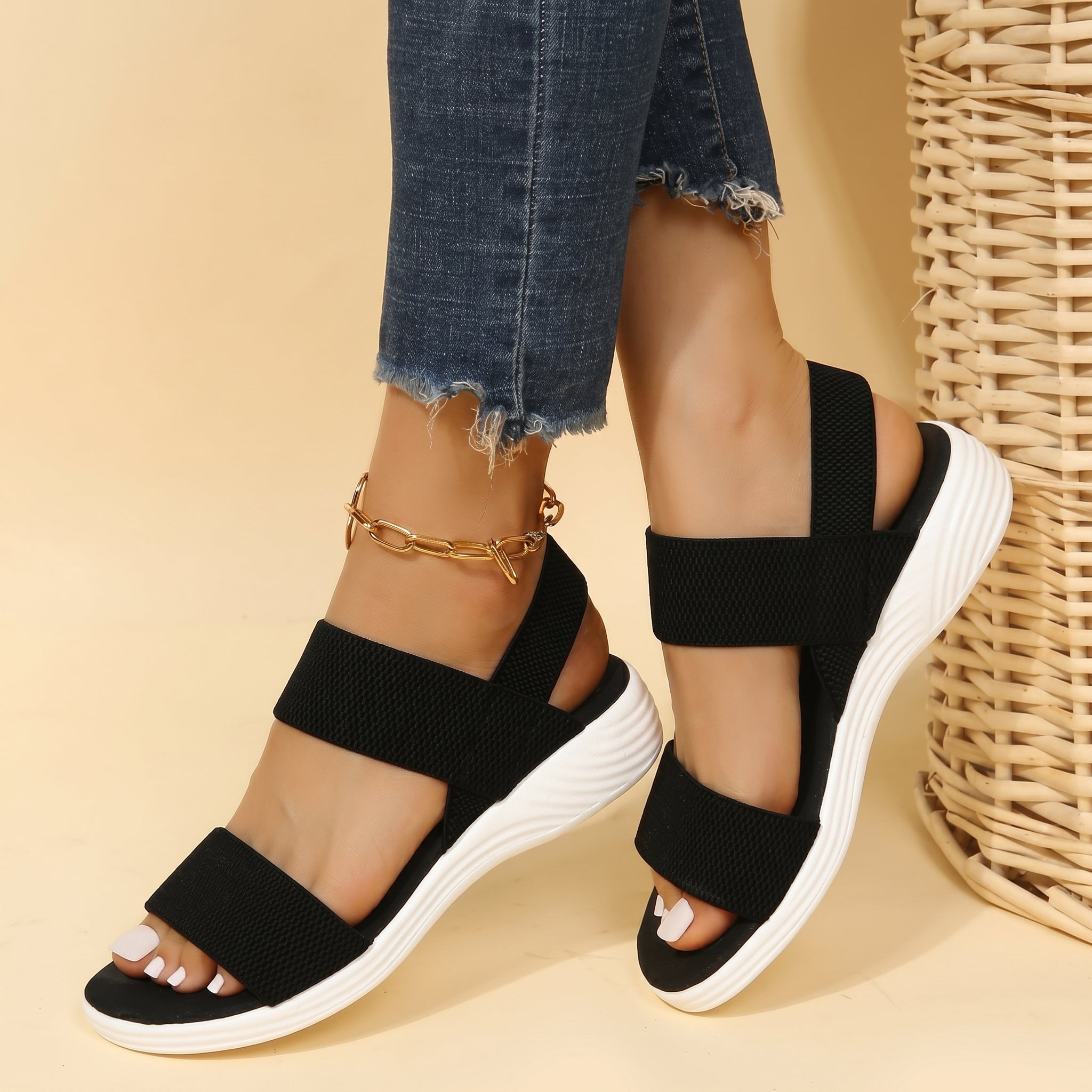 Amelie - Women's Orthopaedic Elastic Strap Sandals