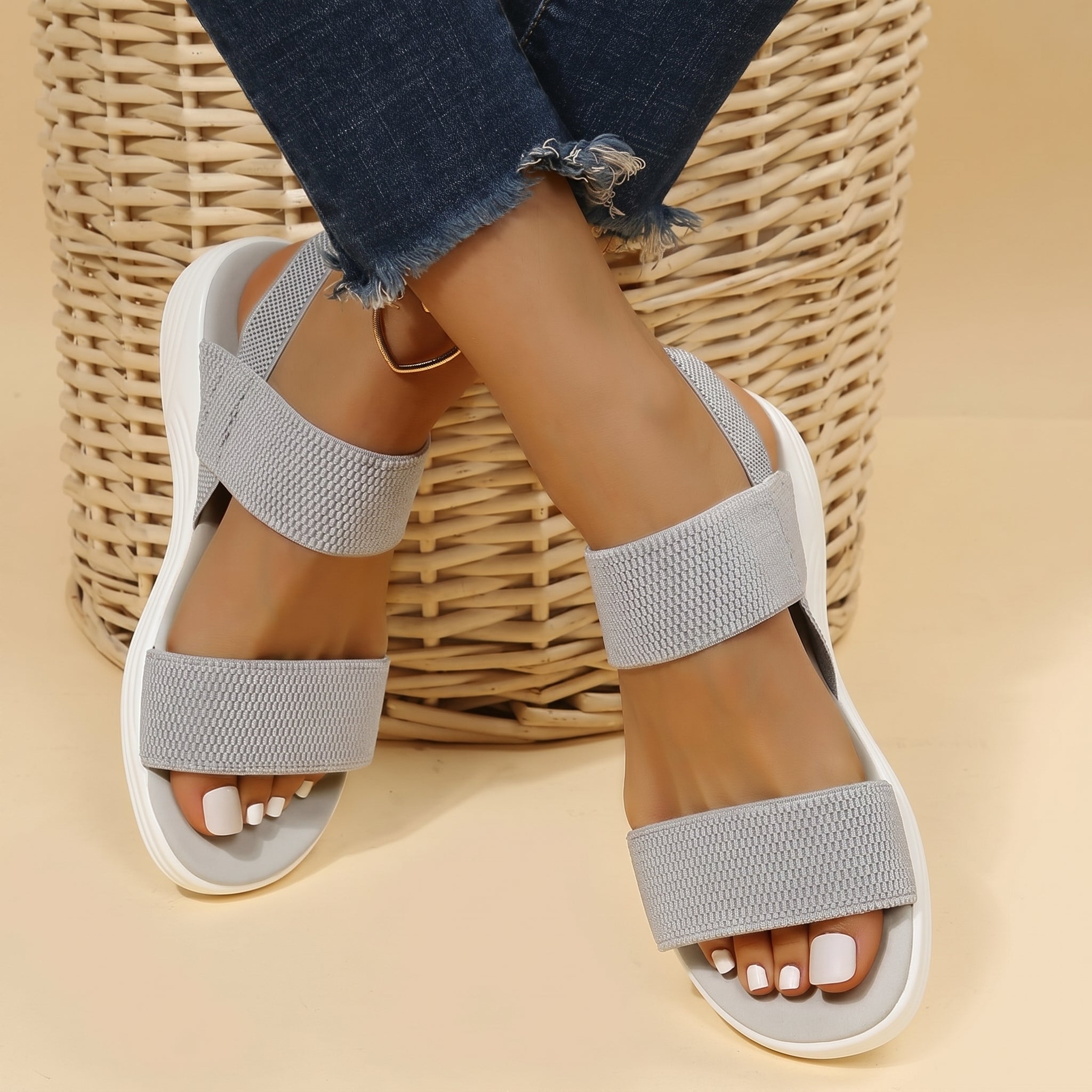 Amelie - Women's Orthopaedic Elastic Strap Sandals