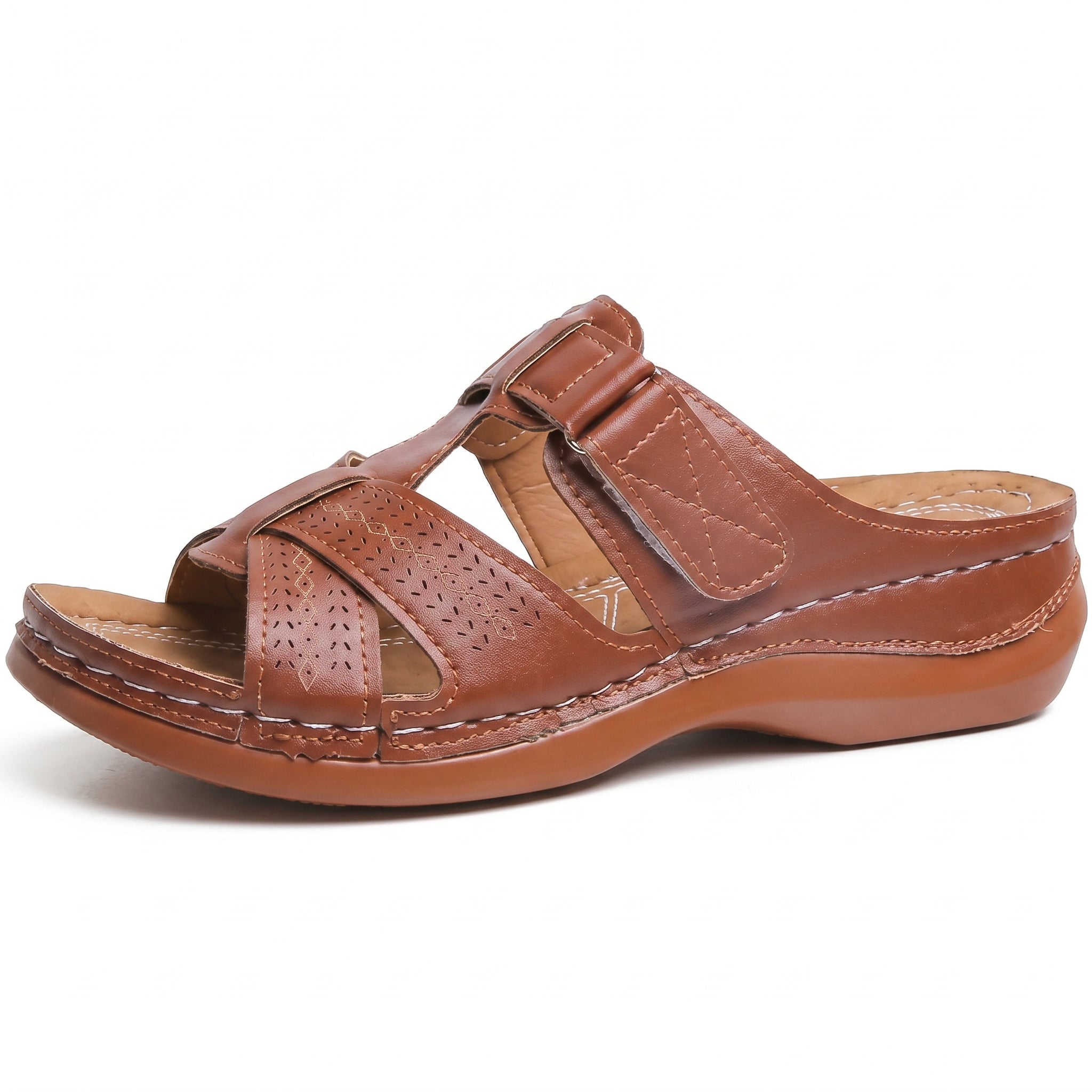 Anelie - Women's Orthopaedic Buckle Strap Wedge Sandals