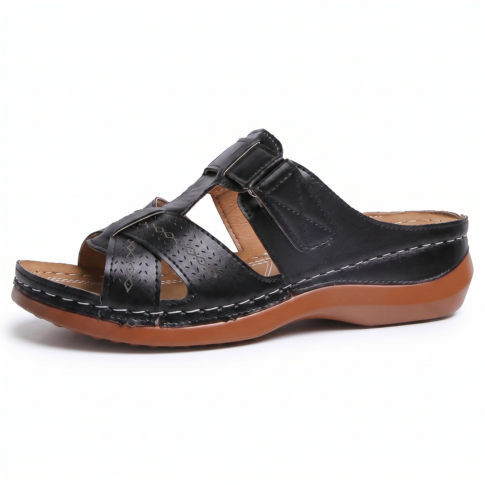 Anelie - Women's Orthopaedic Buckle Strap Wedge Sandals