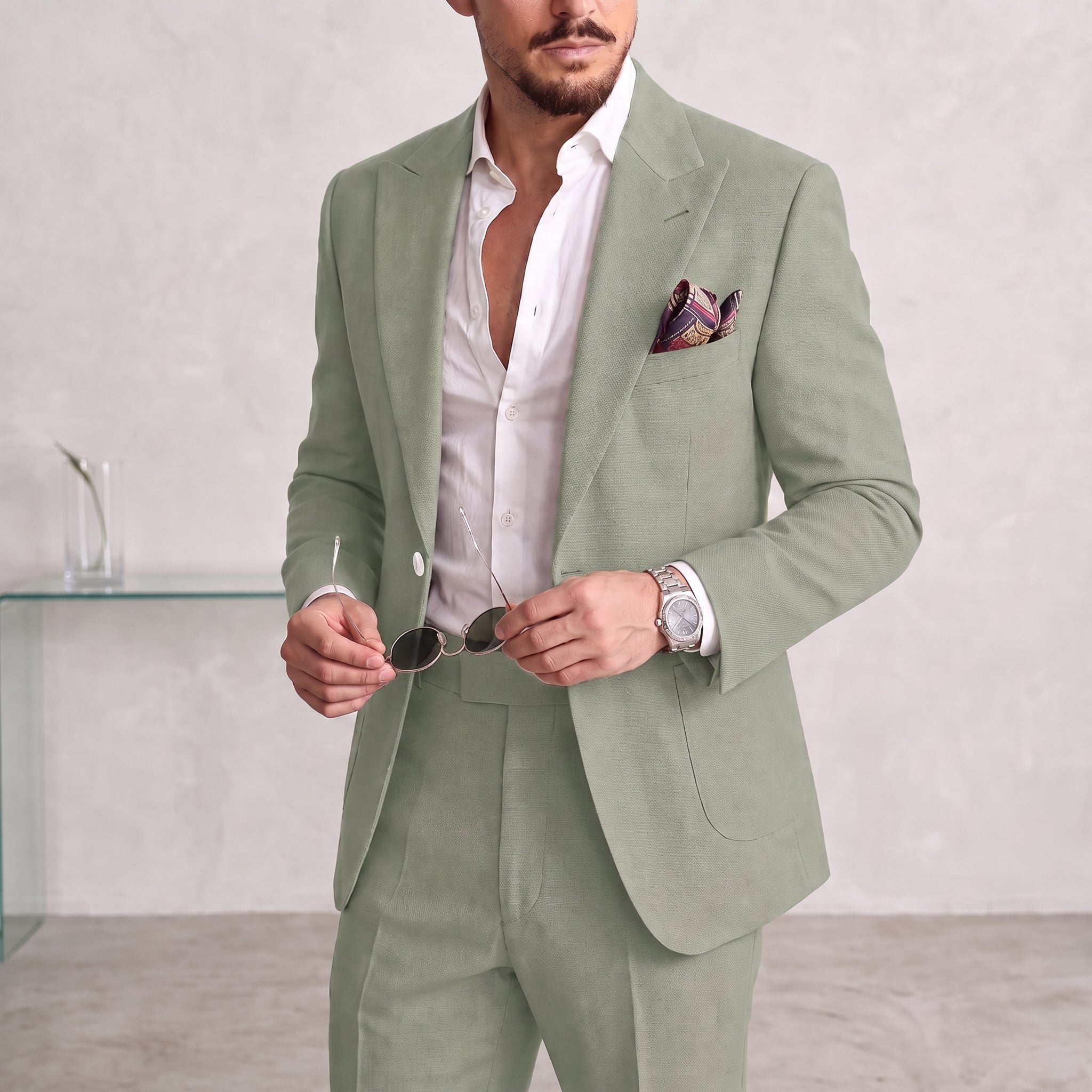 George - Men's Two-Piece Peaked Lapel Wedding Guest Suit