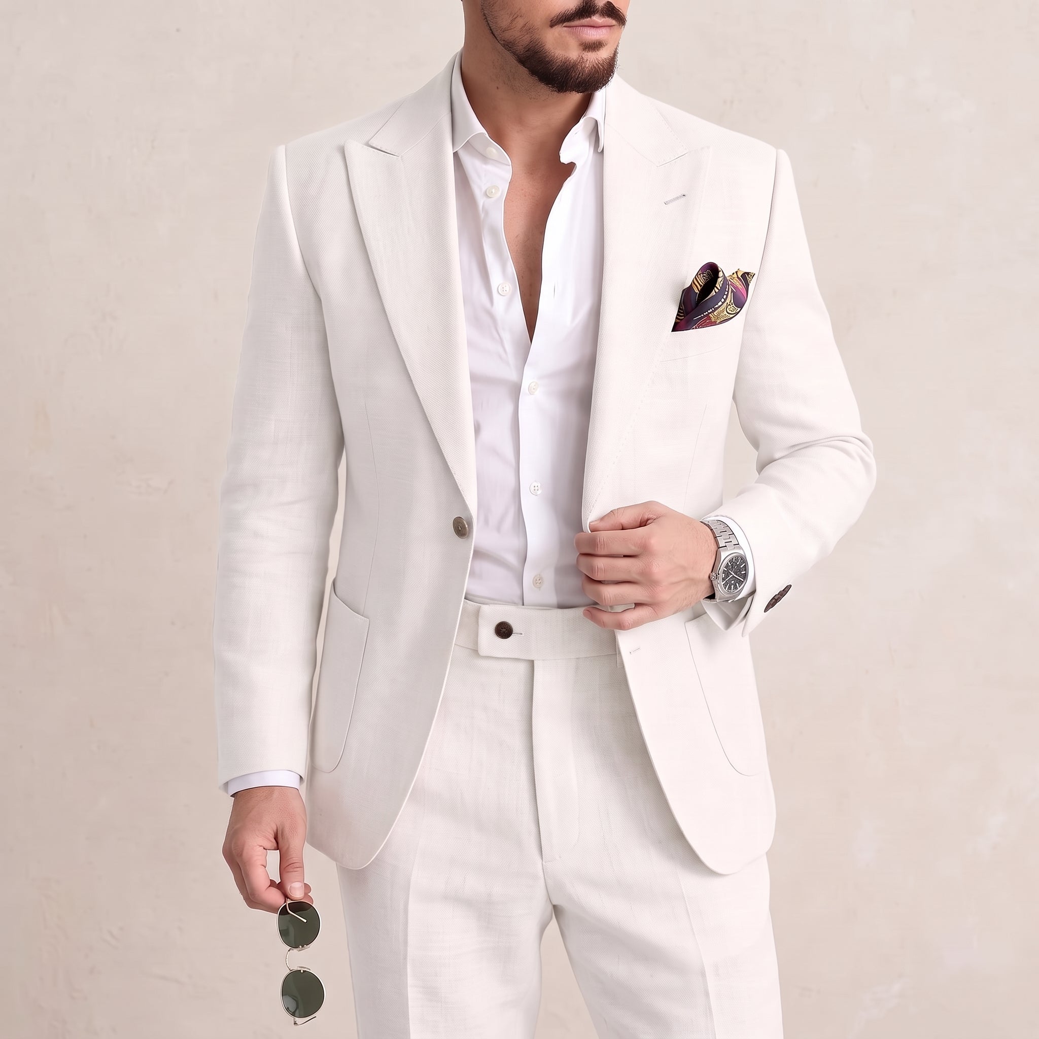 George - Men's Two-Piece Peaked Lapel Wedding Guest Suit