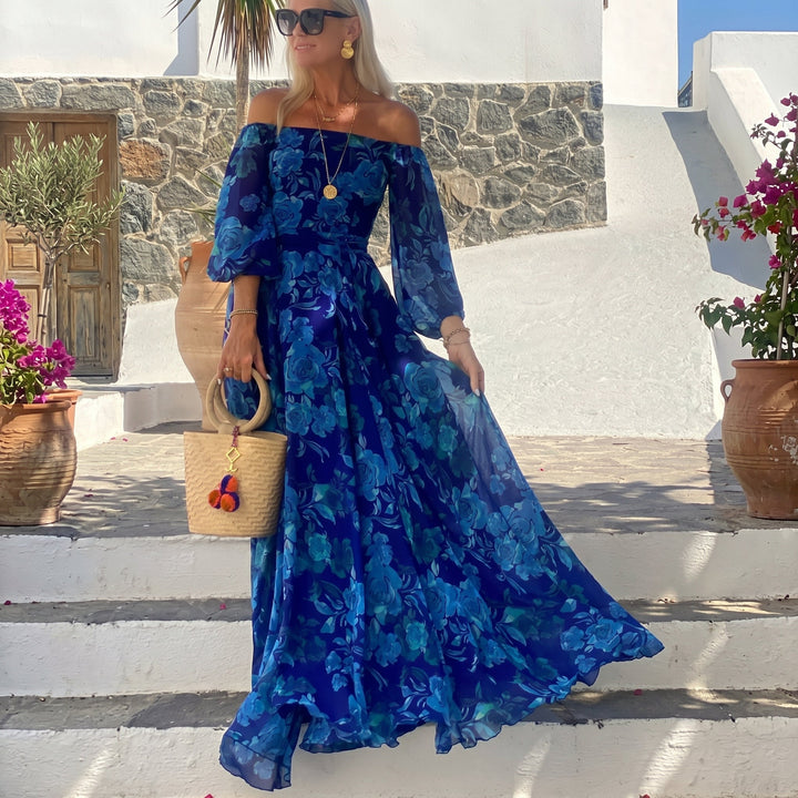 Clara - Women's Summer Floral Off-Shoulder Maxi Dress