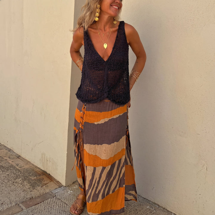 Phoebe - Women's Boho Crochet Sleeveless V-Neck Top