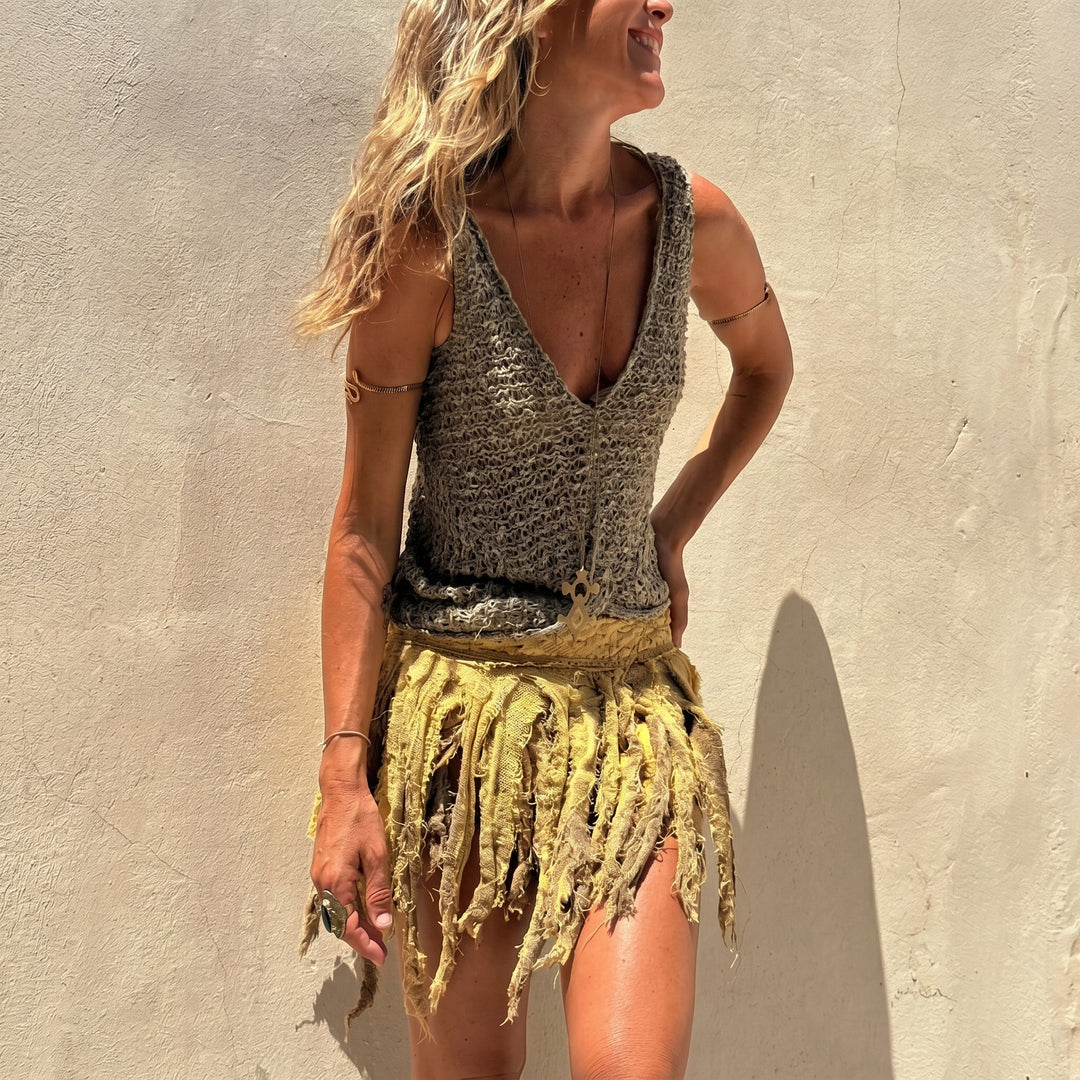 Phoebe - Women's Boho Crochet Sleeveless V-Neck Top