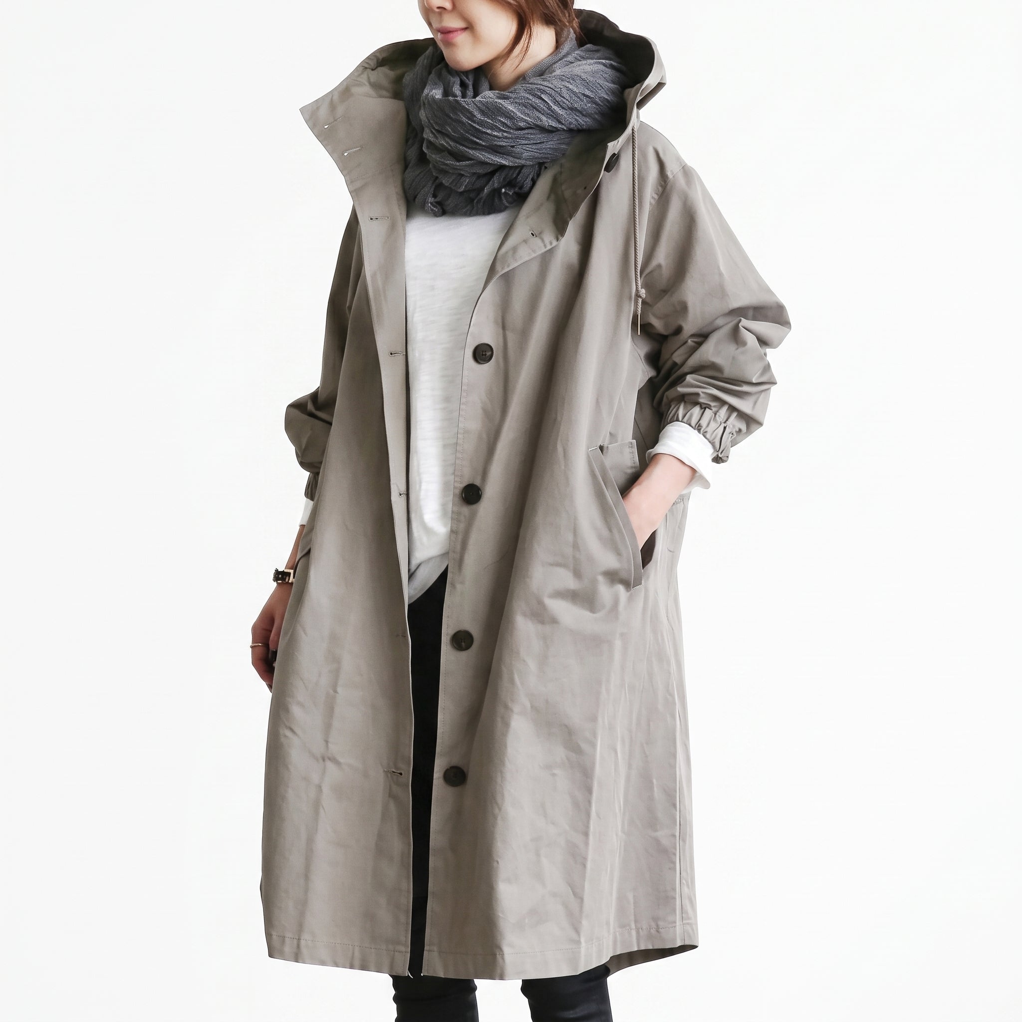 Amelia - Women's Longline Hooded Parka Coat