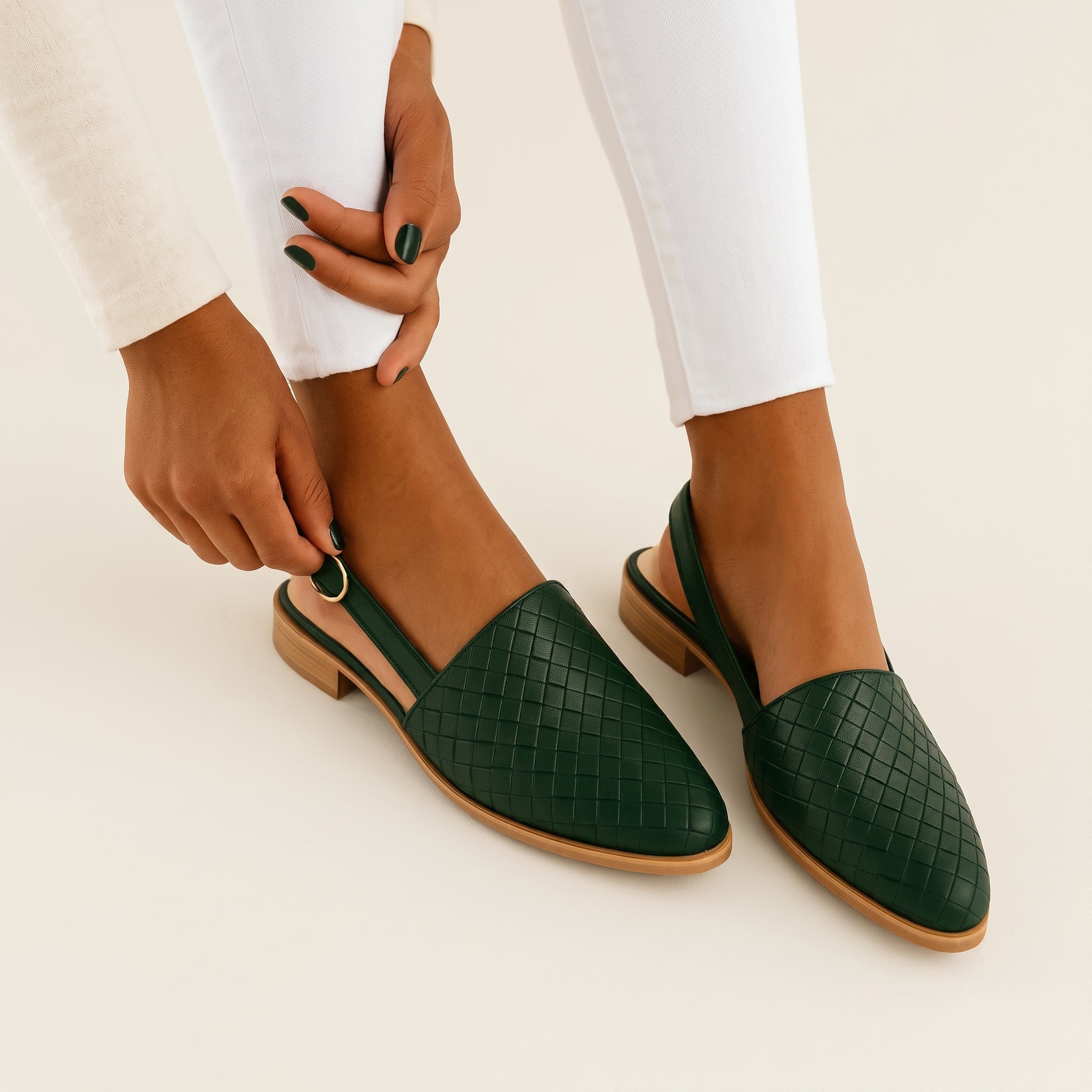 Alice - Women's Orthopaedic Flat Woven Slingback Sandals