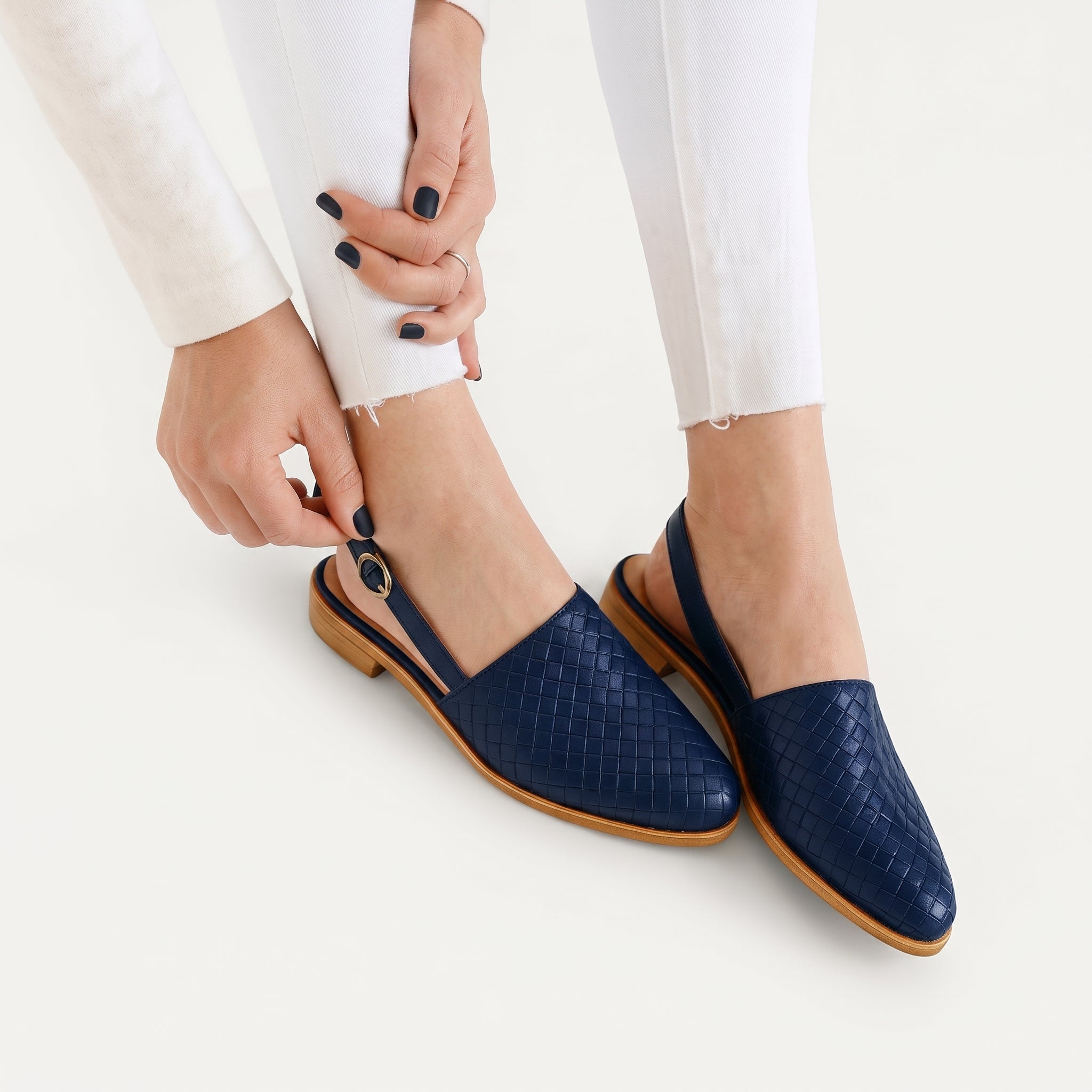 Alice - Women's Orthopaedic Flat Woven Slingback Sandals