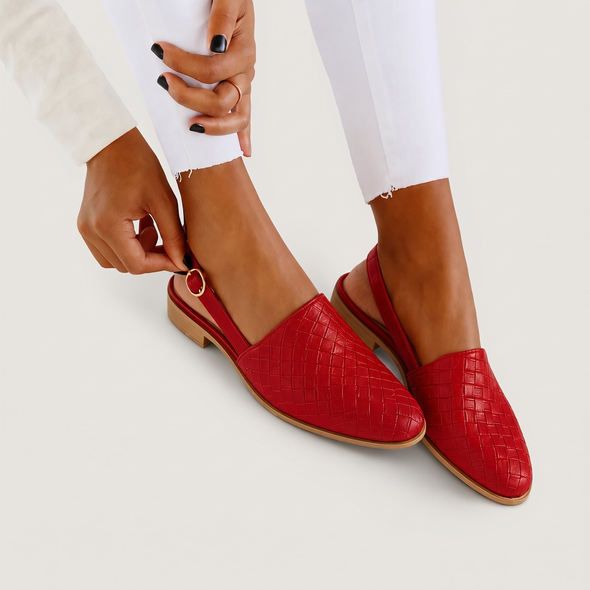 Alice - Women's Orthopaedic Flat Woven Slingback Sandals