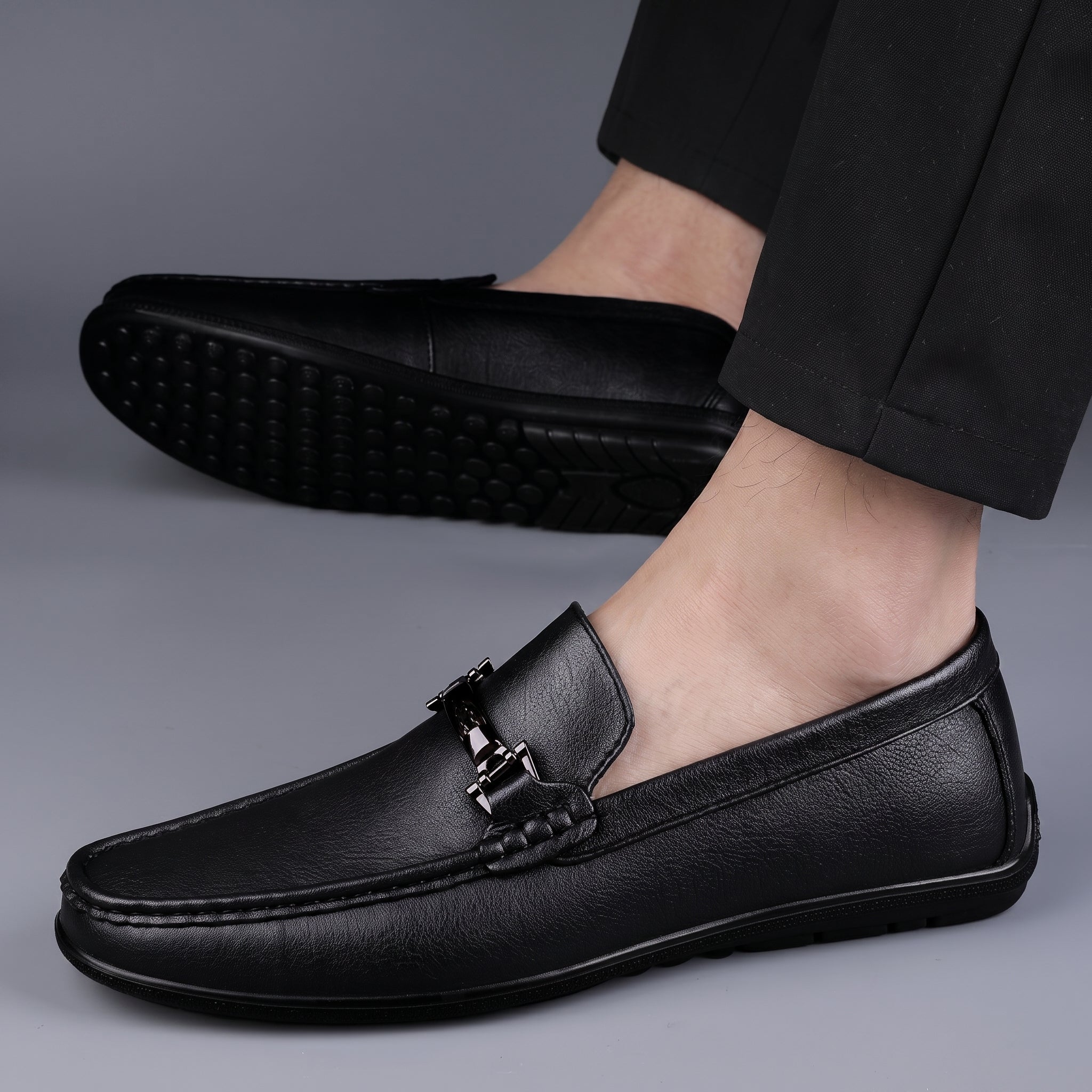 Brooks - Men's Smart Casual Loafers with Metal Bit Detail