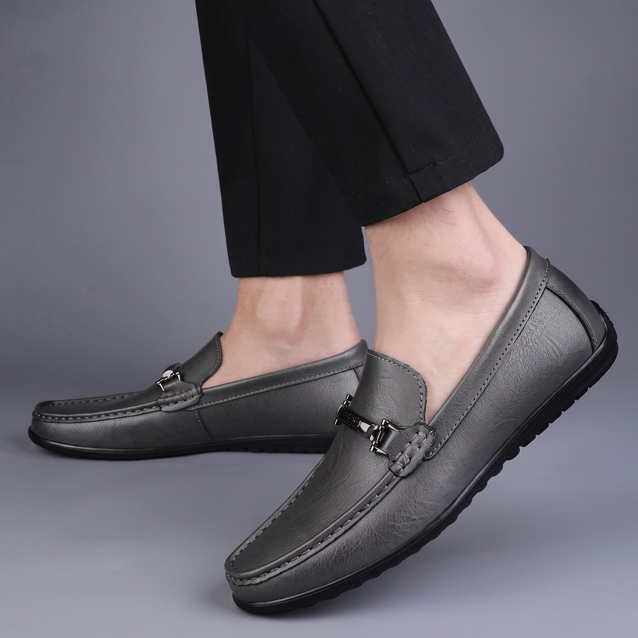 Brooks - Men's Smart Casual Loafers with Metal Bit Detail